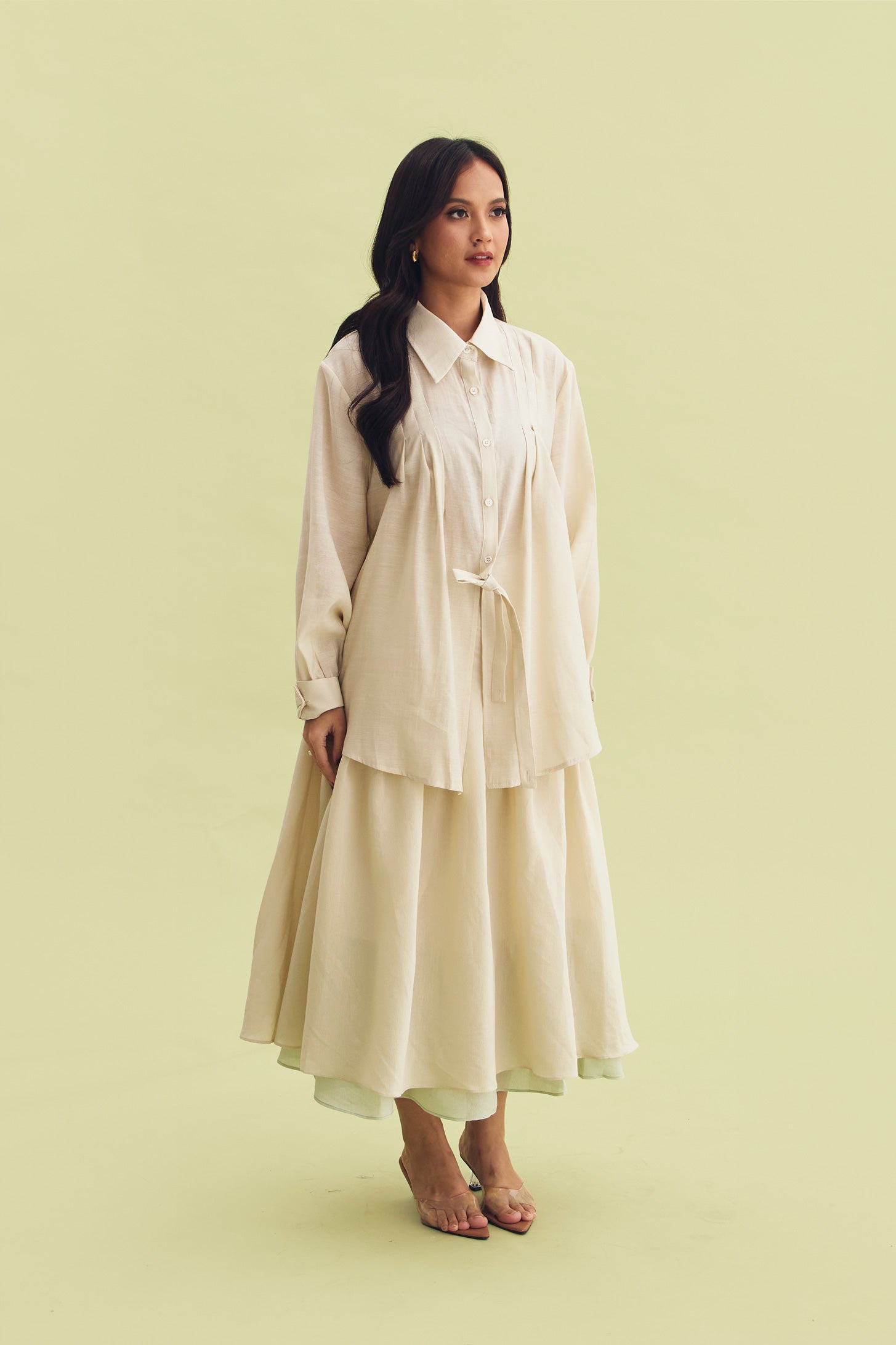 RADIANT SKIRT BEIGE - CALLIE FT. IRANI VIANZA