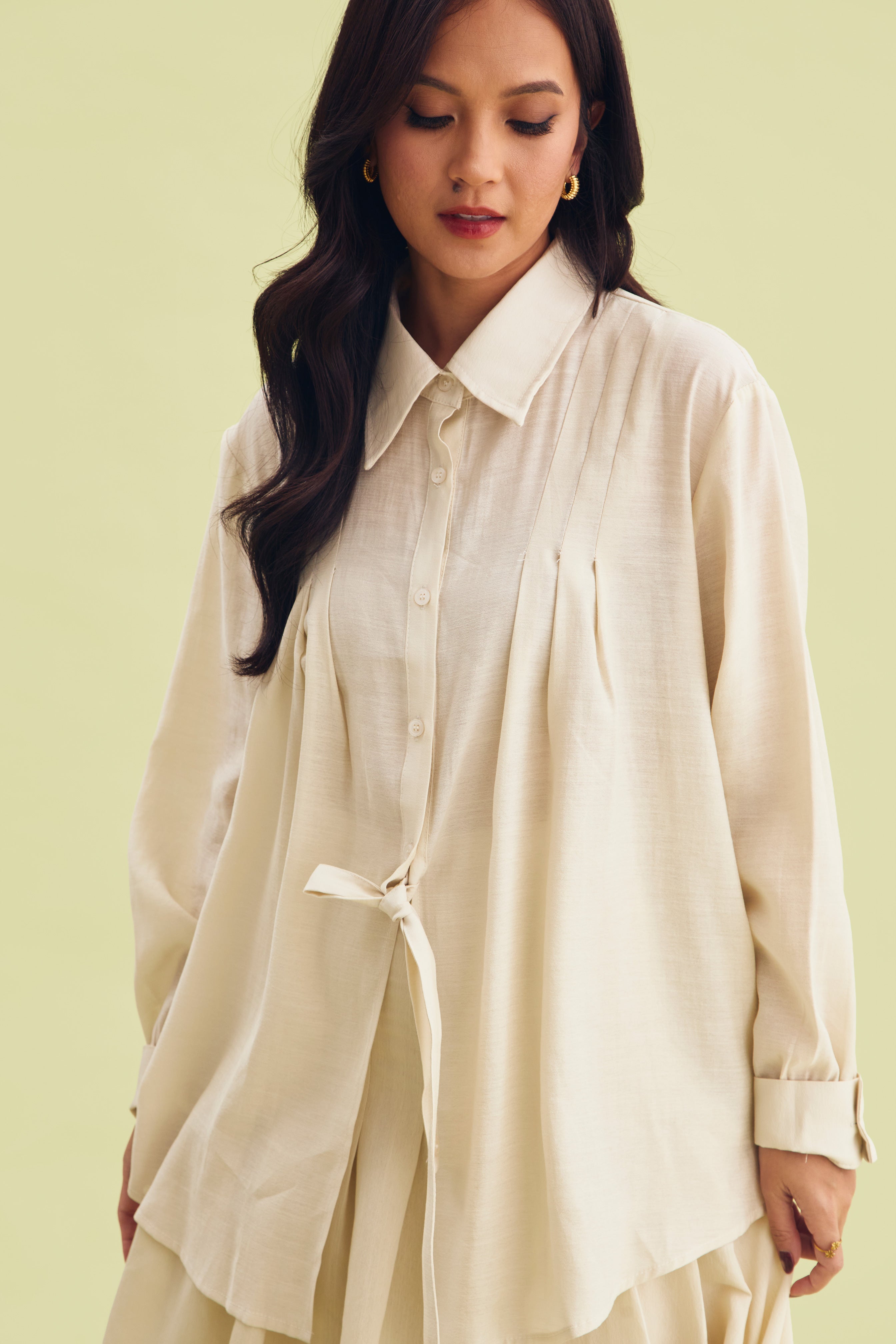 RADIANT SHIRT BEIGE - CALLIE FT. IRANI VIANZA