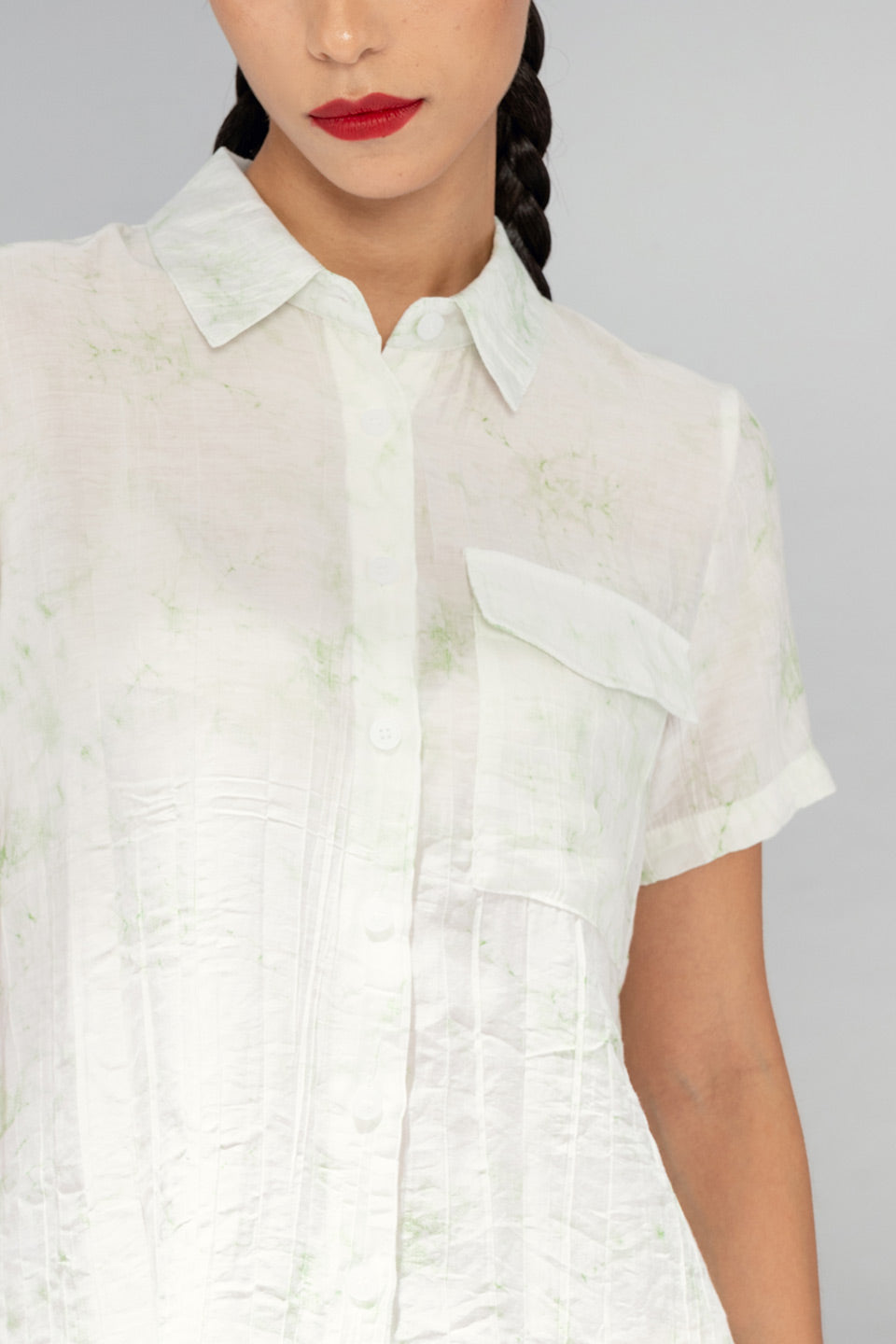 KAMRYN TOP WHITE- GREEN