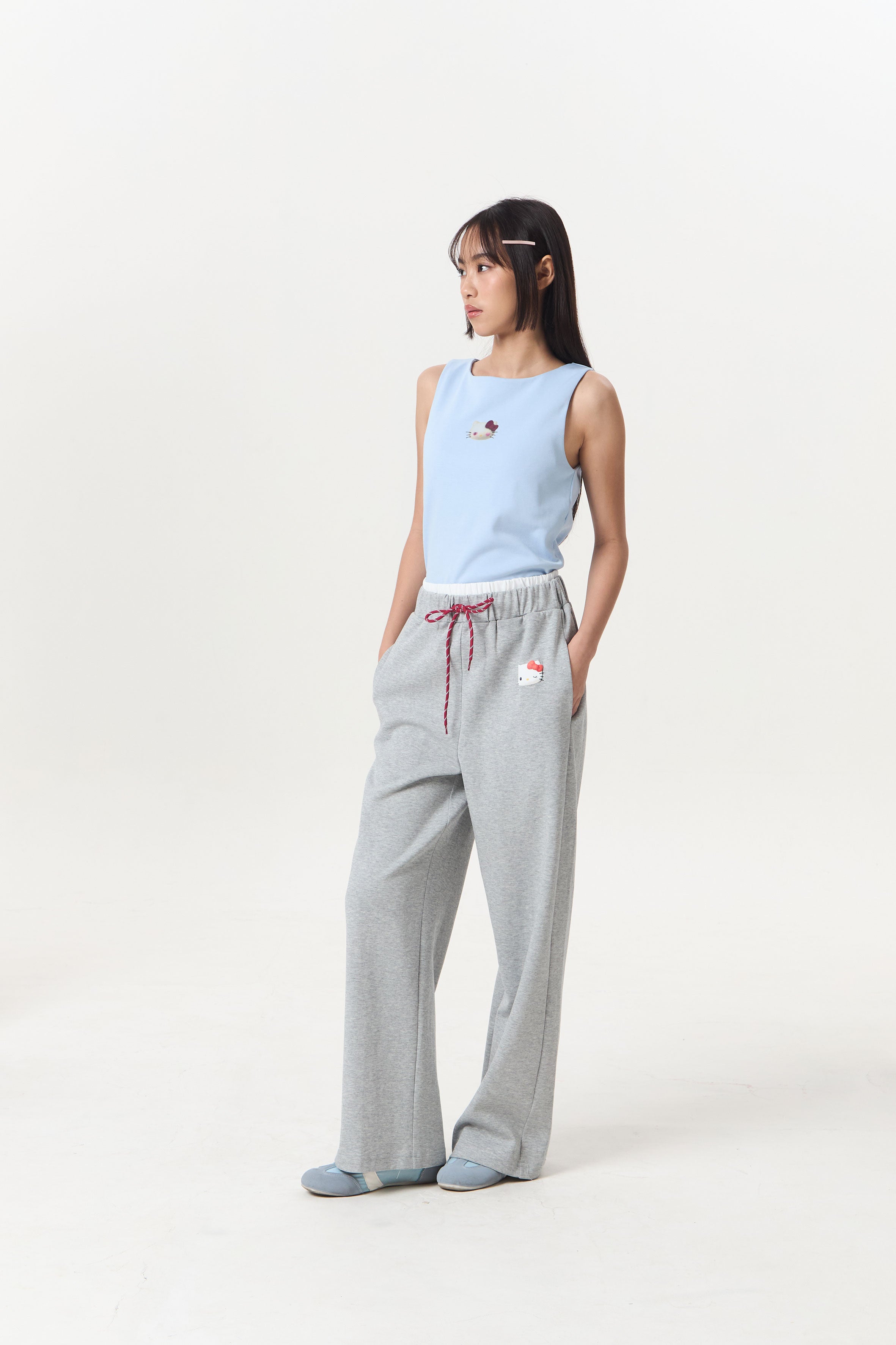 FLUFFIE PANTS GREY - CALLIE X HELLO KITTY