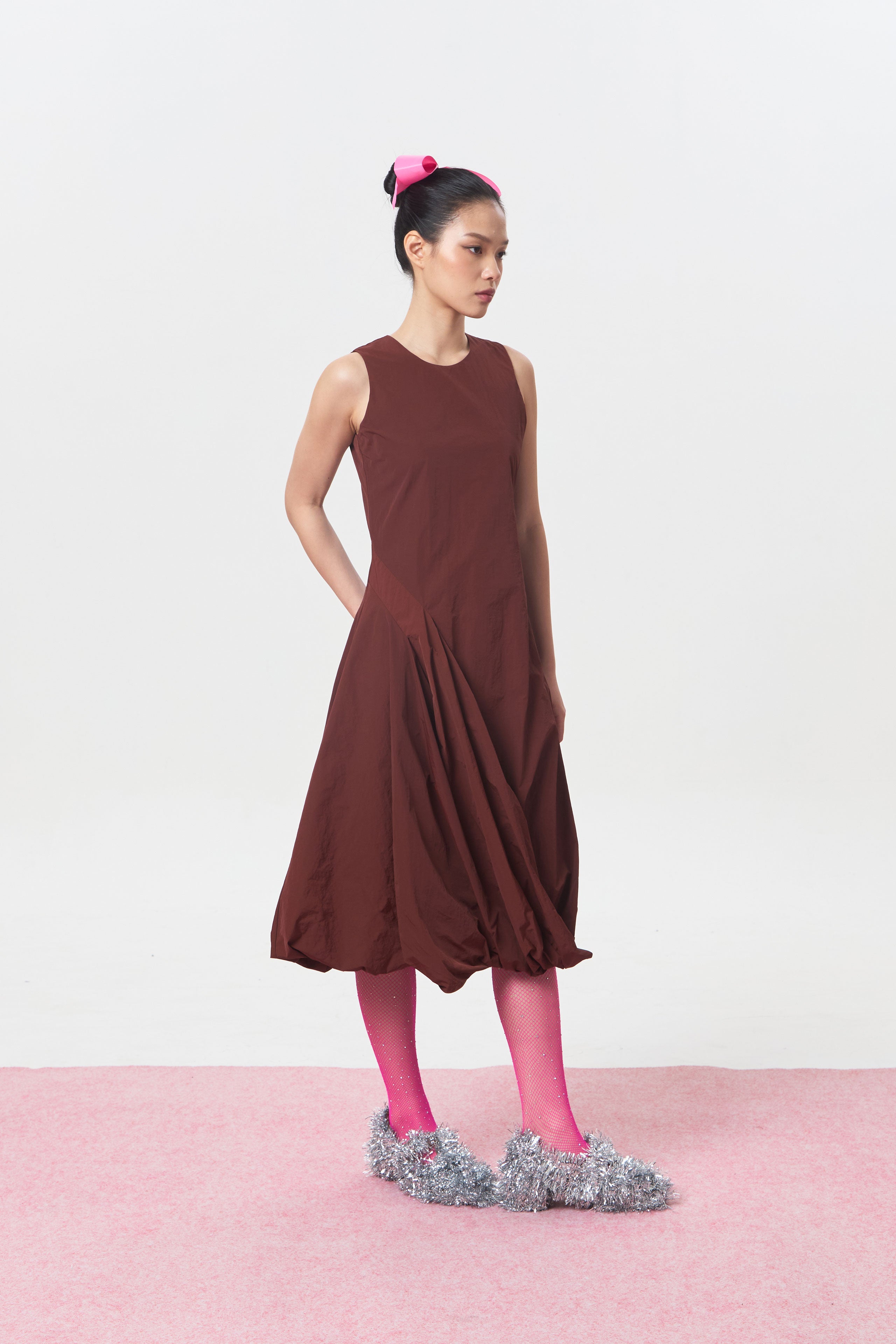 SAFFRON DRESS BROWN - CALLIE FT. CISSYLIA