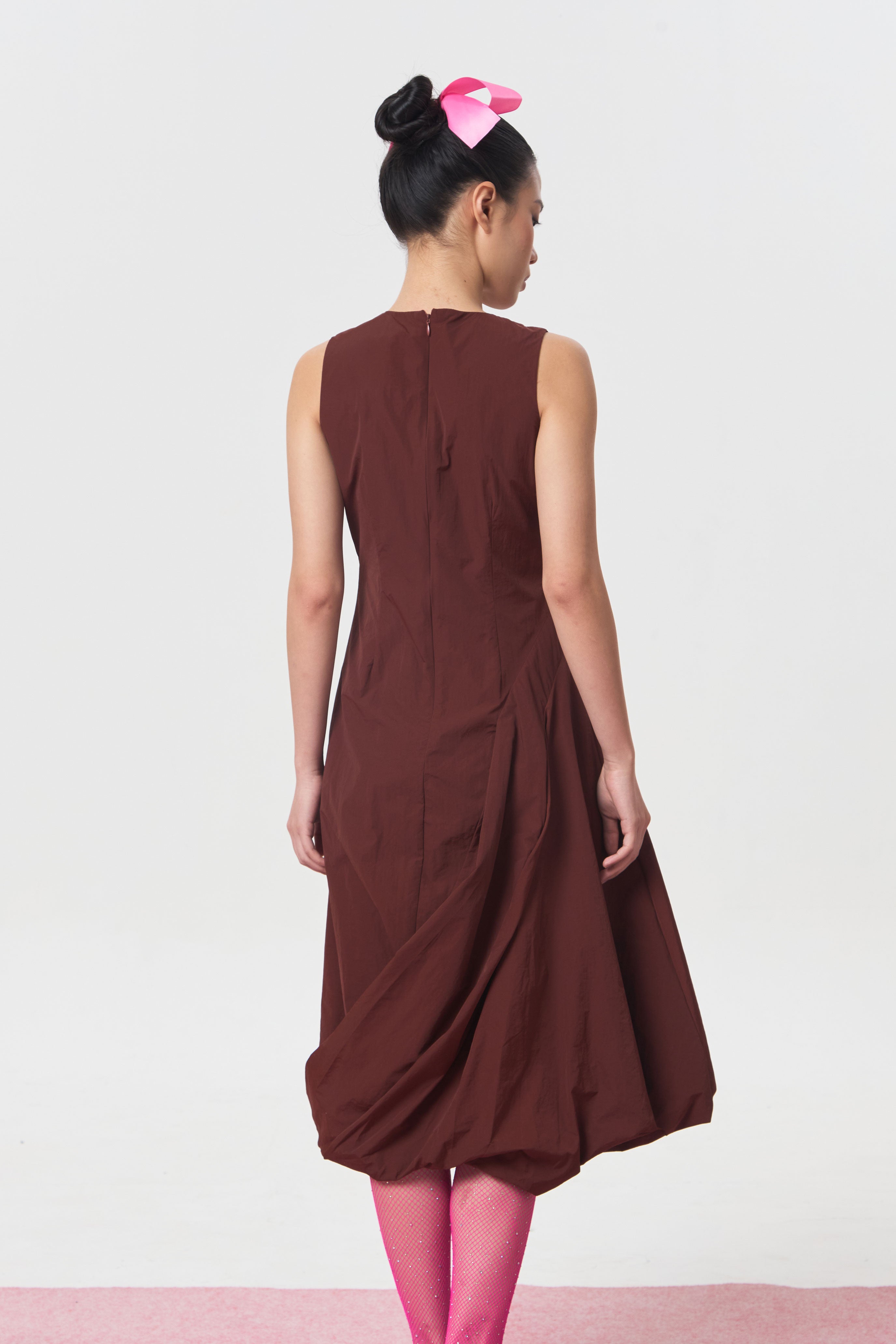 SAFFRON DRESS BROWN - CALLIE FT. CISSYLIA