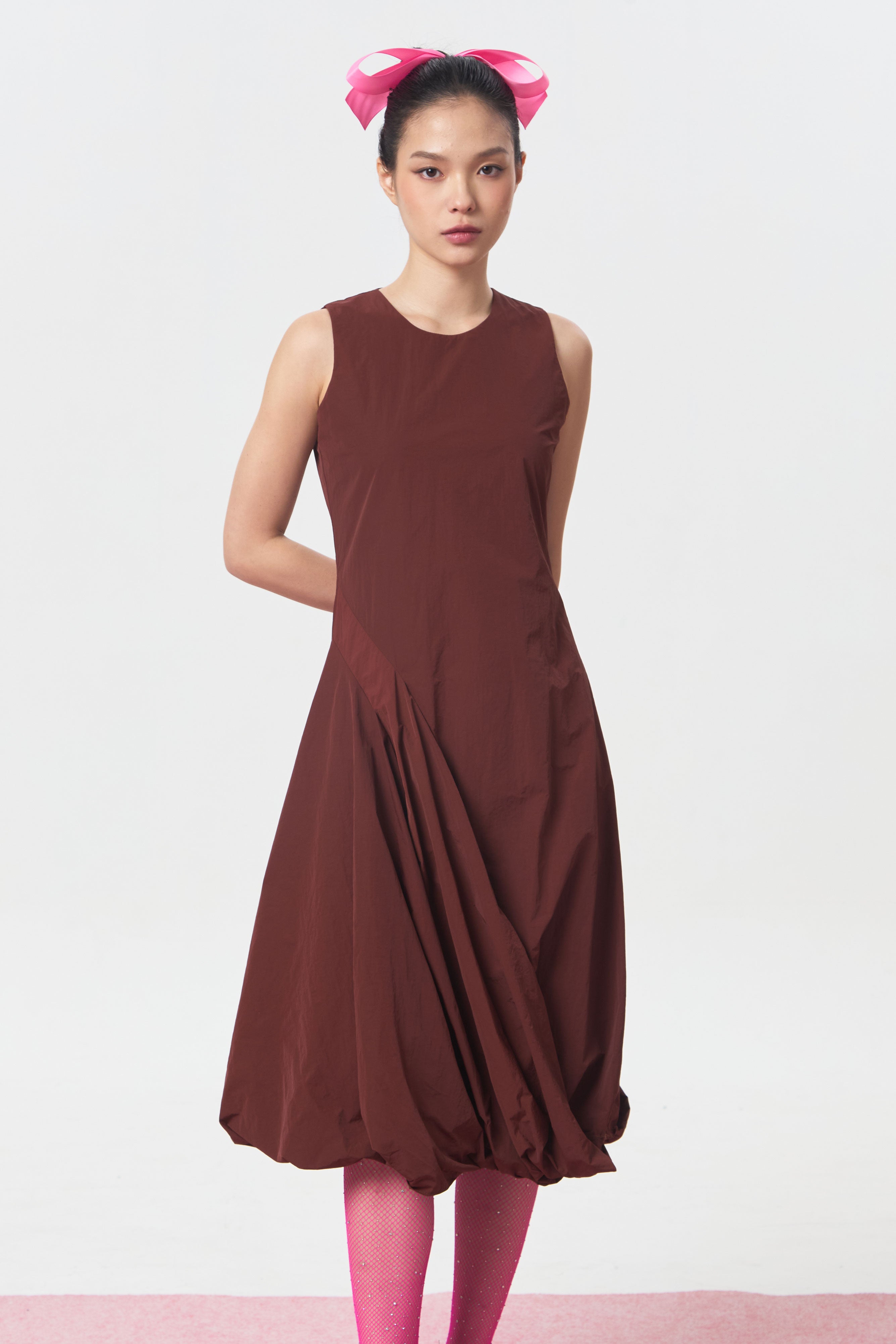 SAFFRON DRESS BROWN - CALLIE FT. CISSYLIA