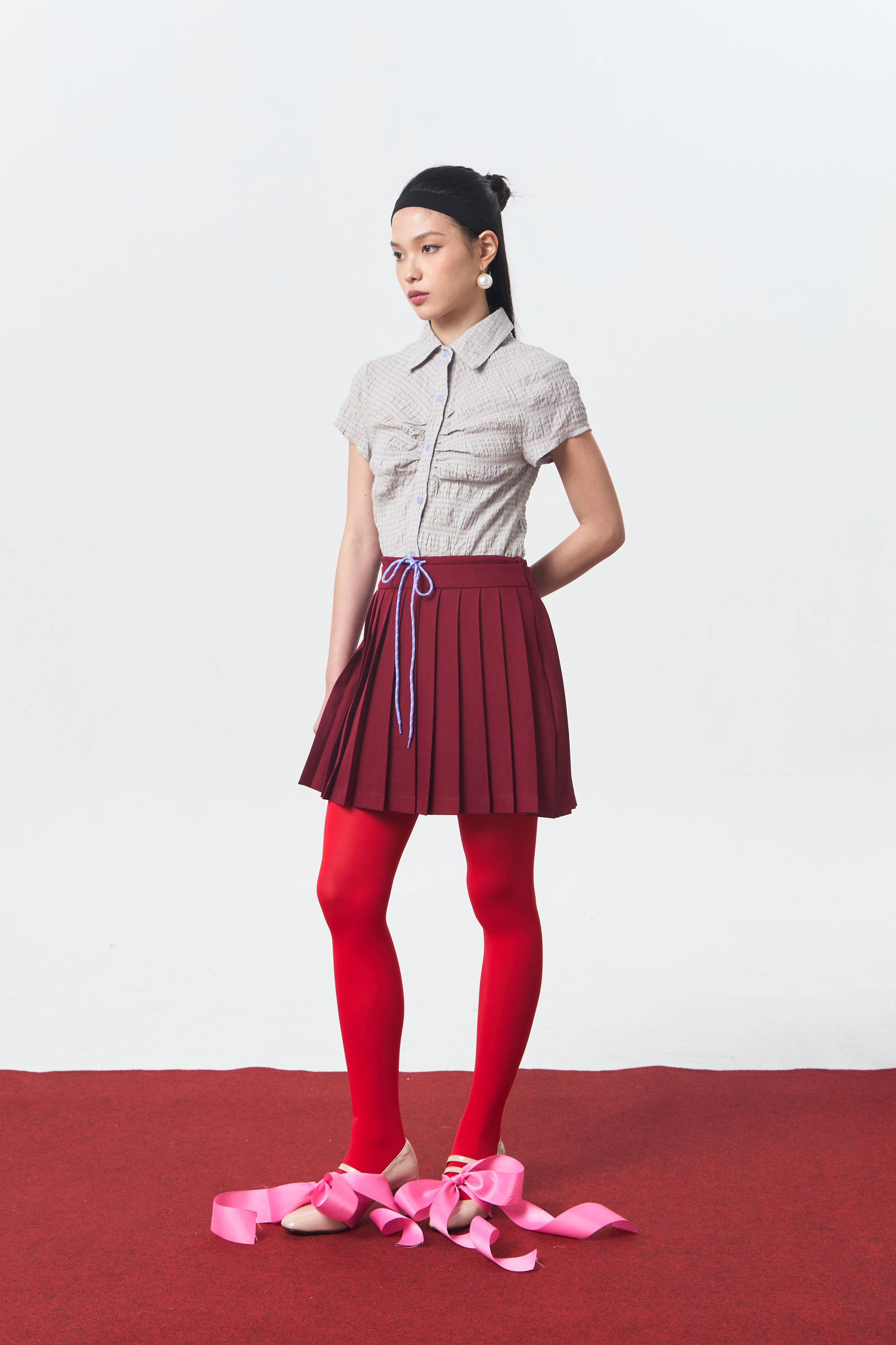 SANGRIA SKIRT MAROON - CALLIE FT. CISSYLIA