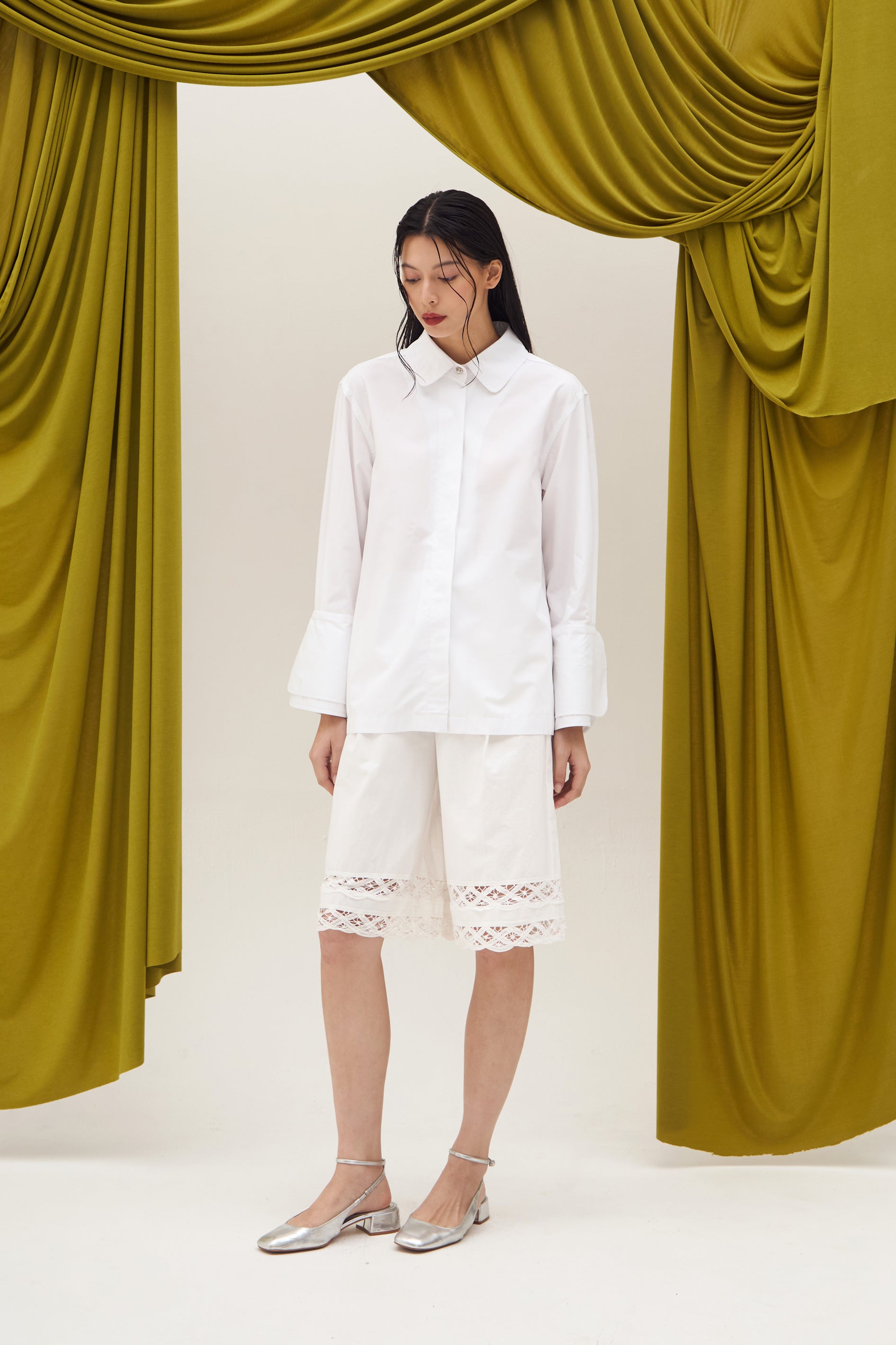 NYXIRA BALOON SHIRT WHITE