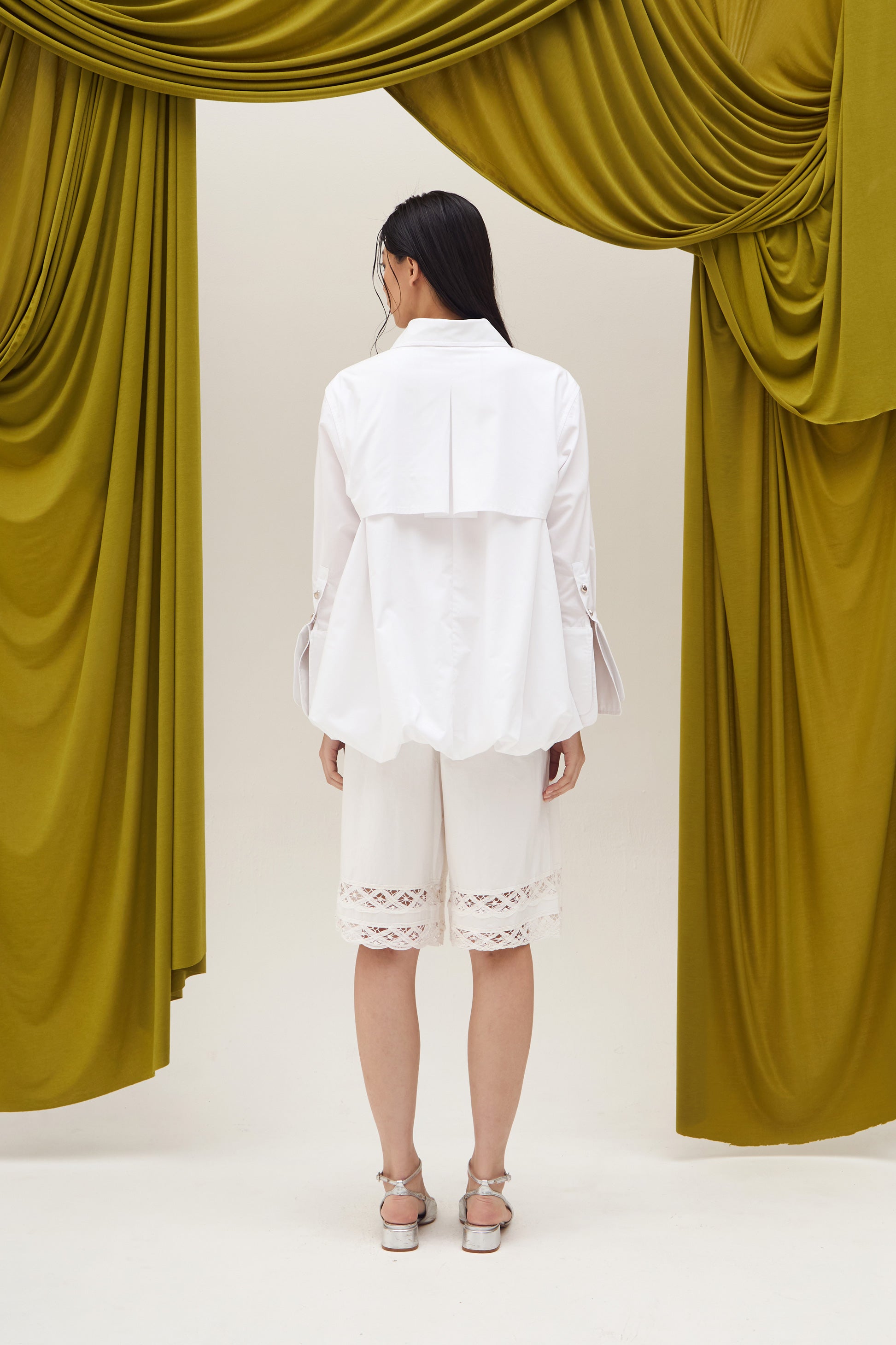 NYXIRA BALOON SHIRT WHITE