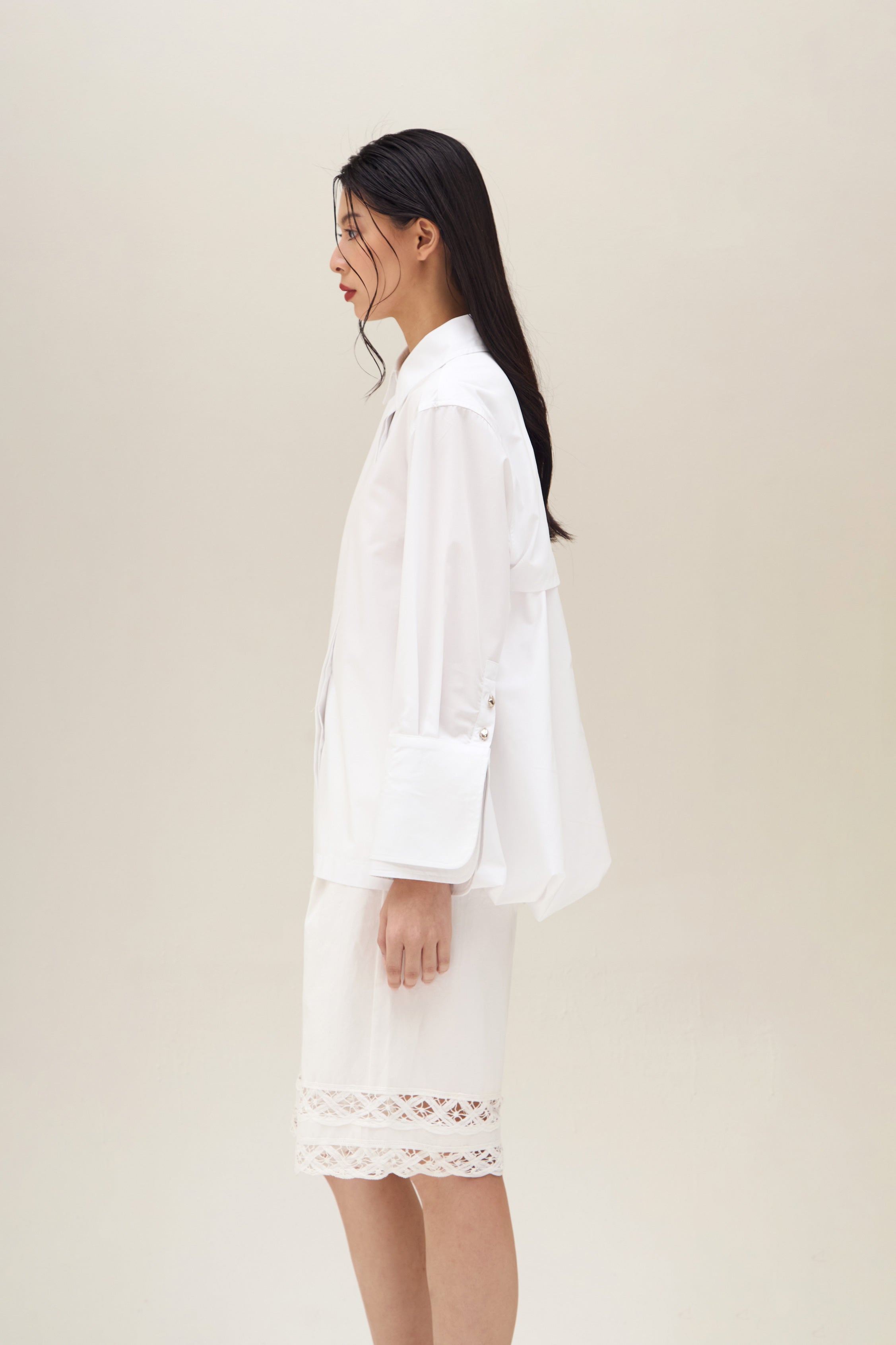 NYXIRA BALOON SHIRT WHITE