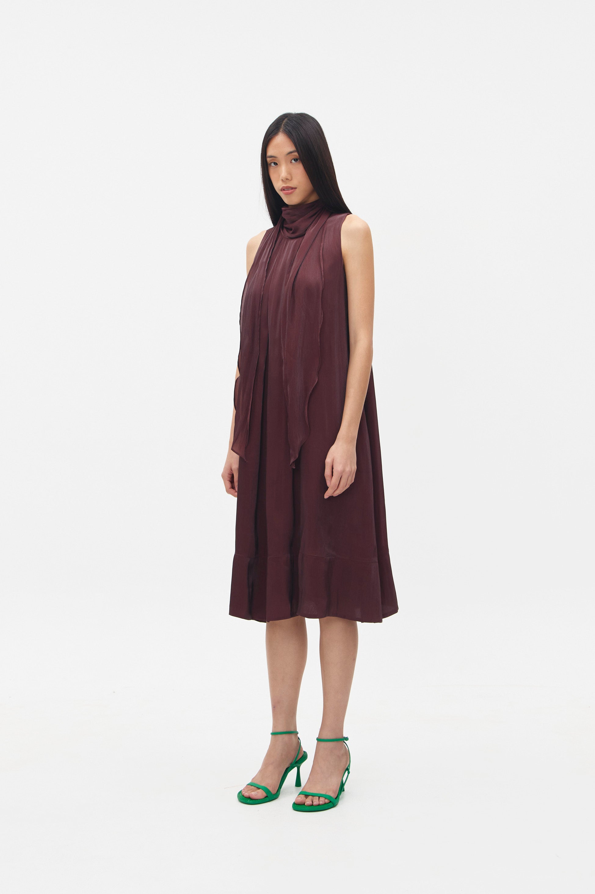 CLEMENTINE DRESS MAROON