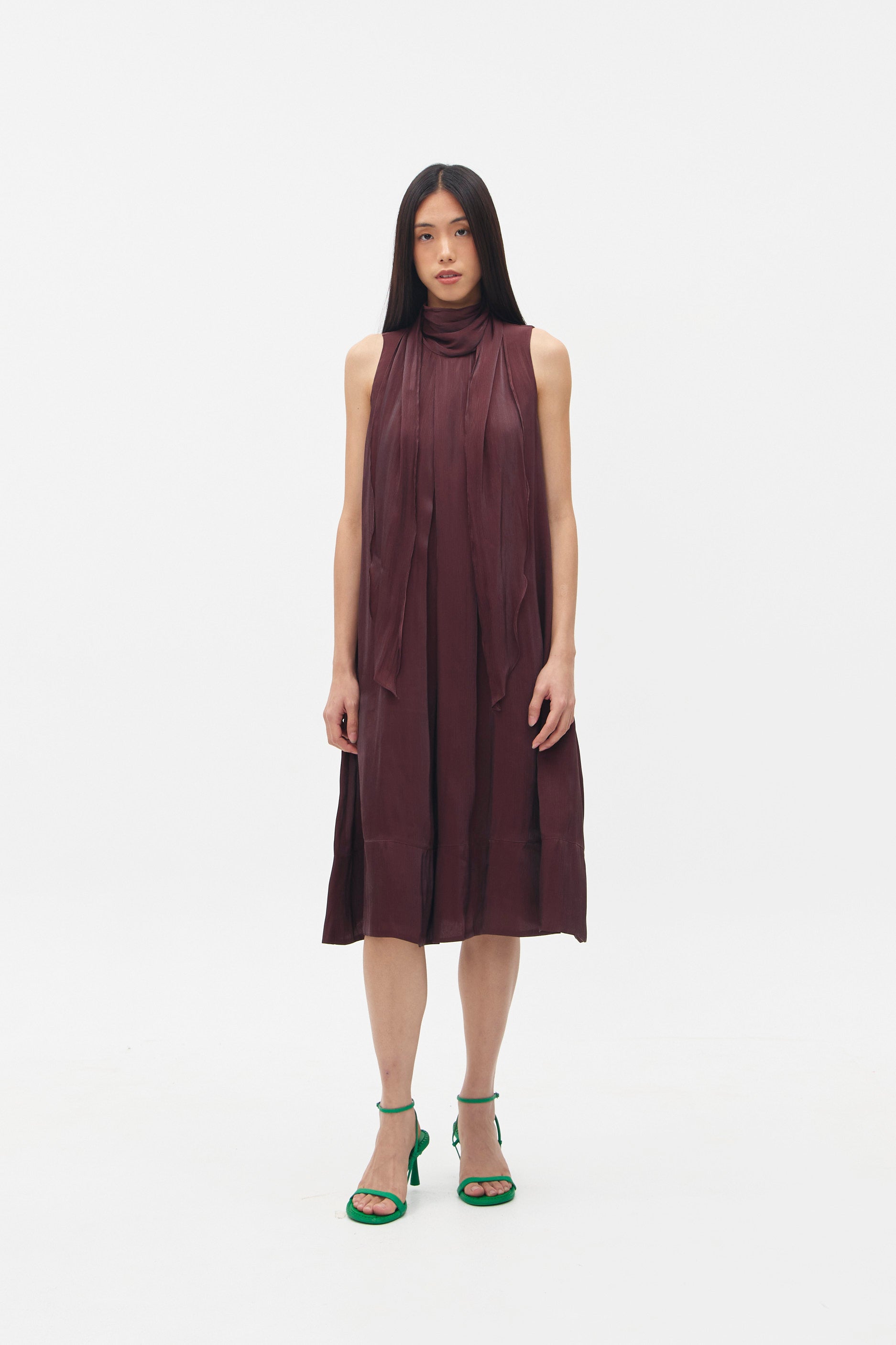 CLEMENTINE DRESS MAROON