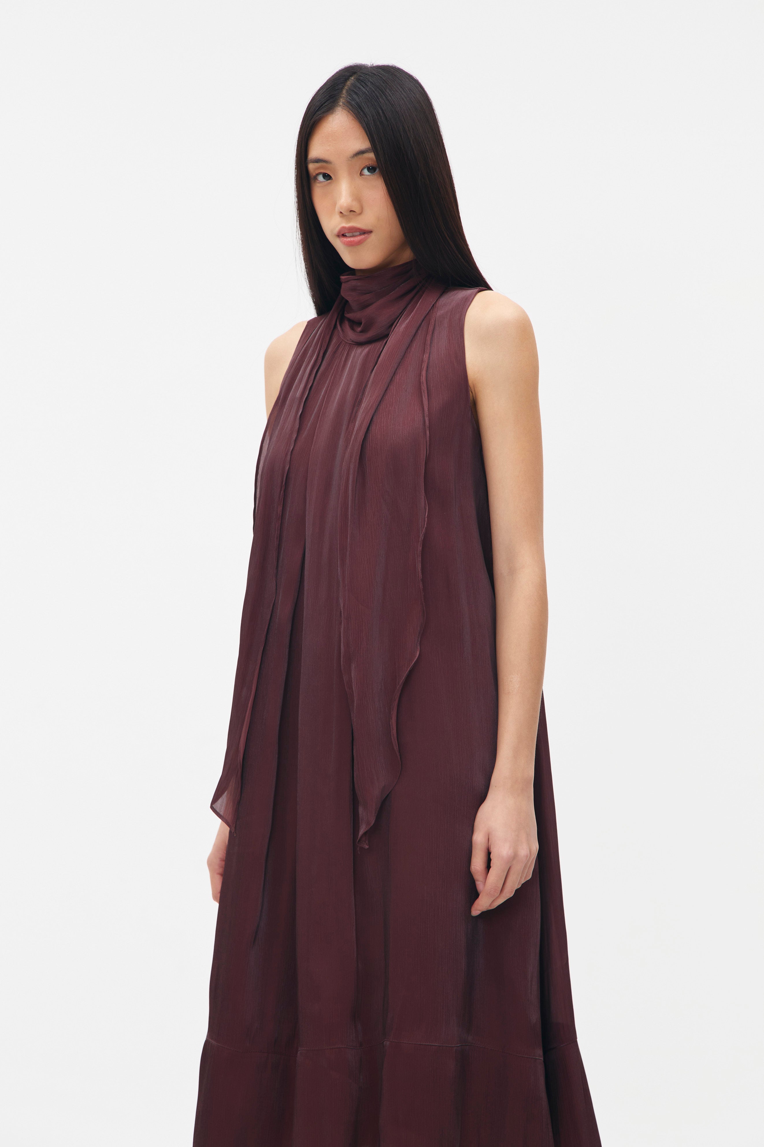 CLEMENTINE DRESS MAROON