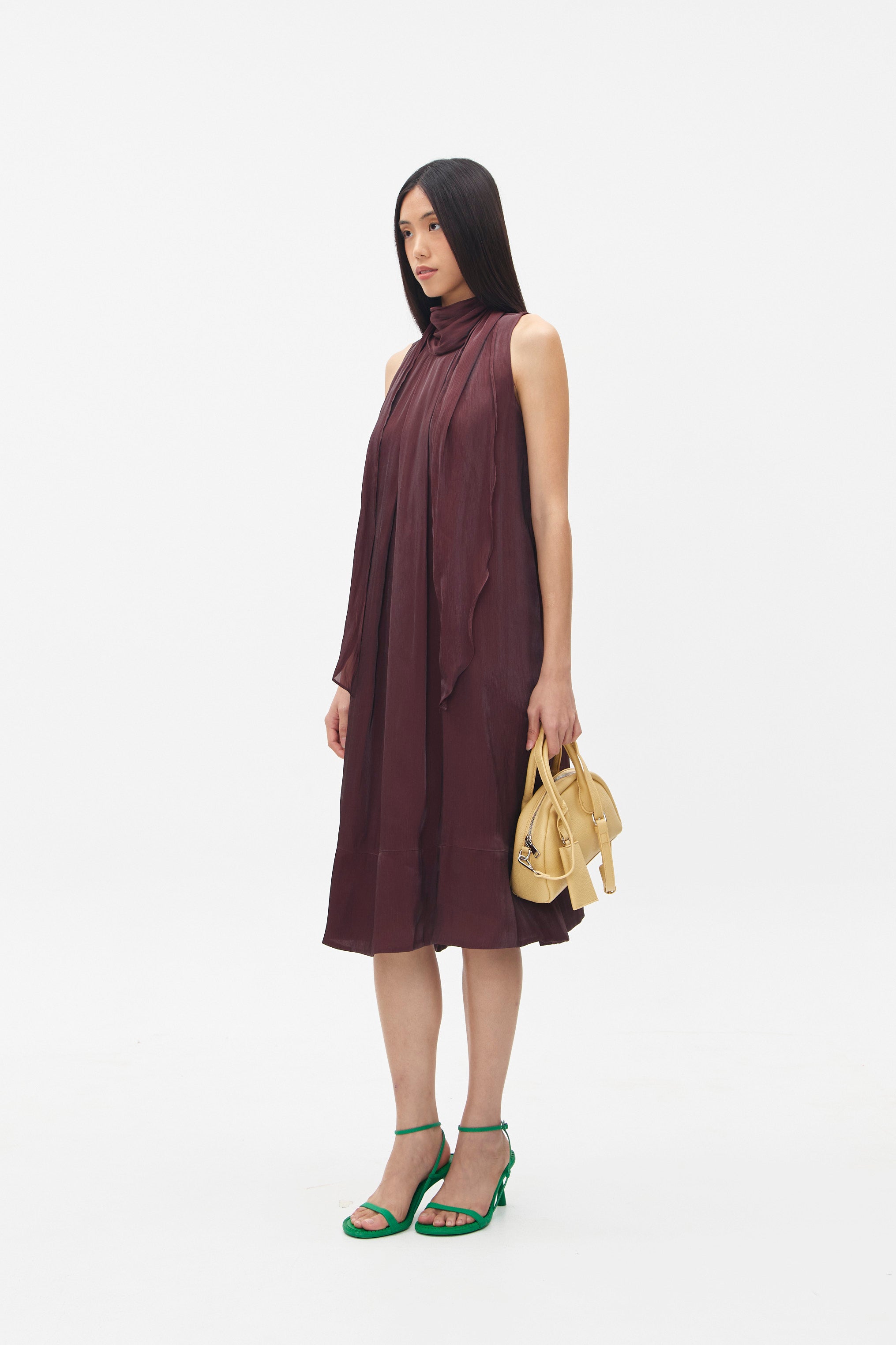 CLEMENTINE DRESS MAROON