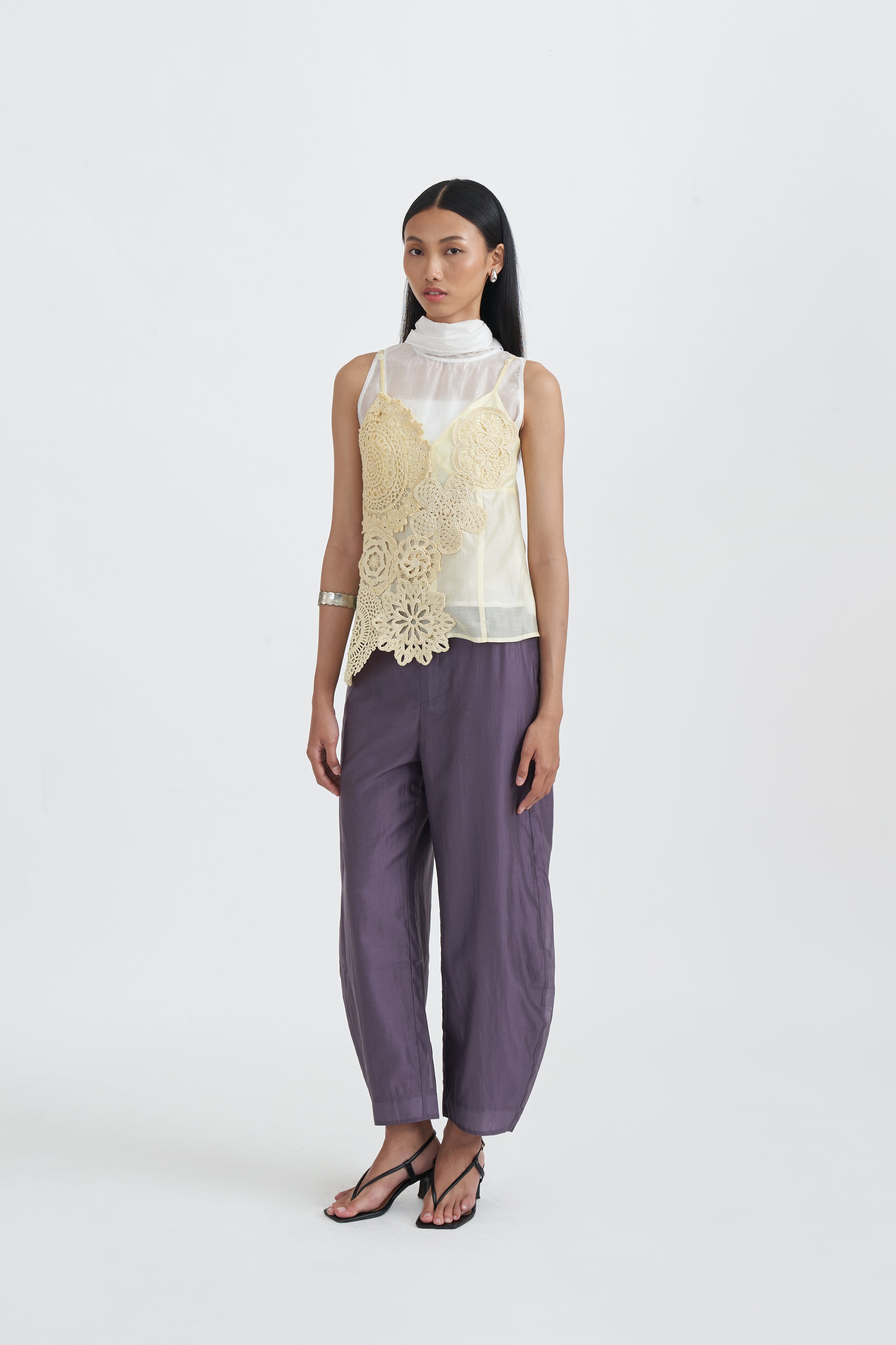 ROSETTE TOP YELLOW