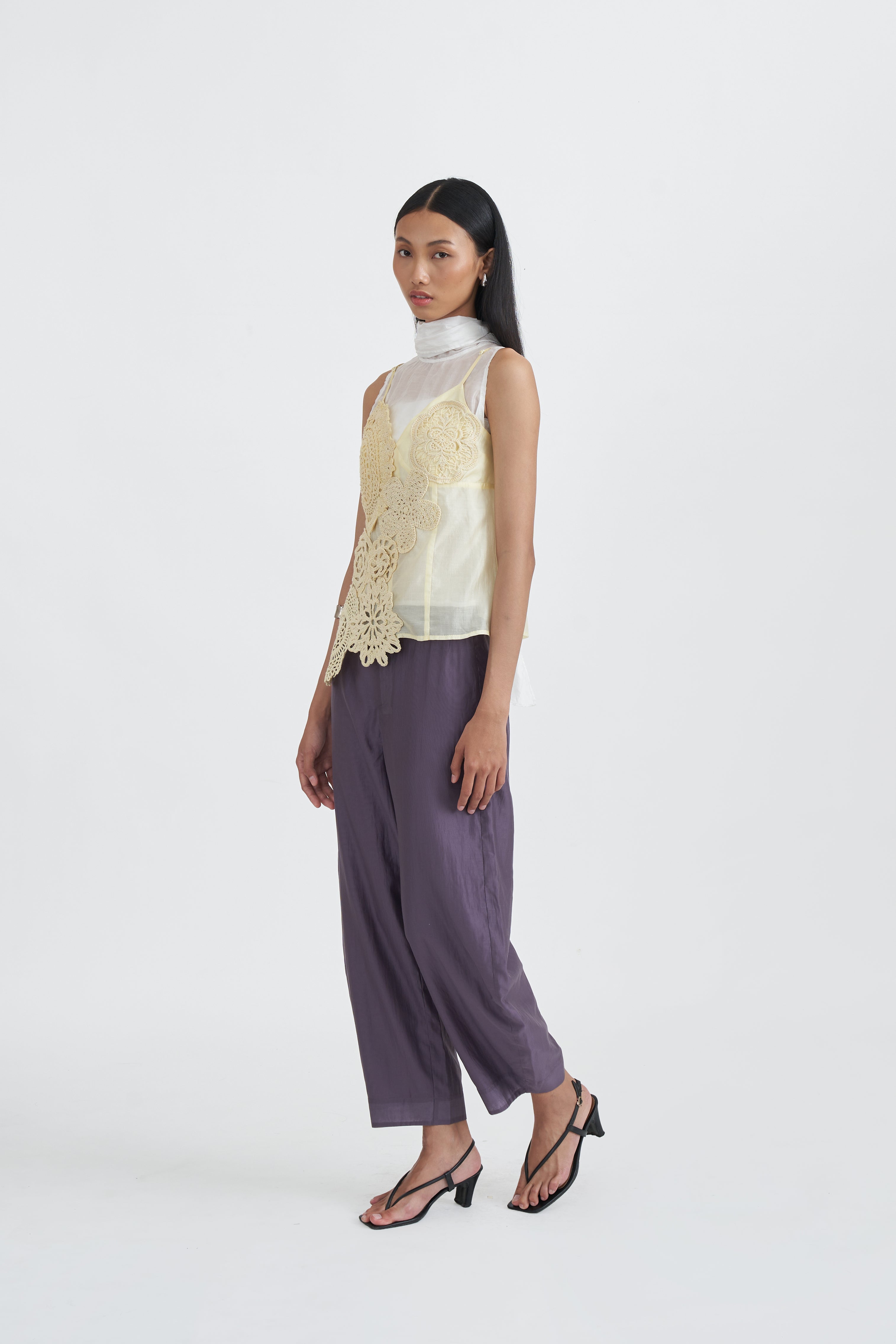 ROSETTE TOP YELLOW