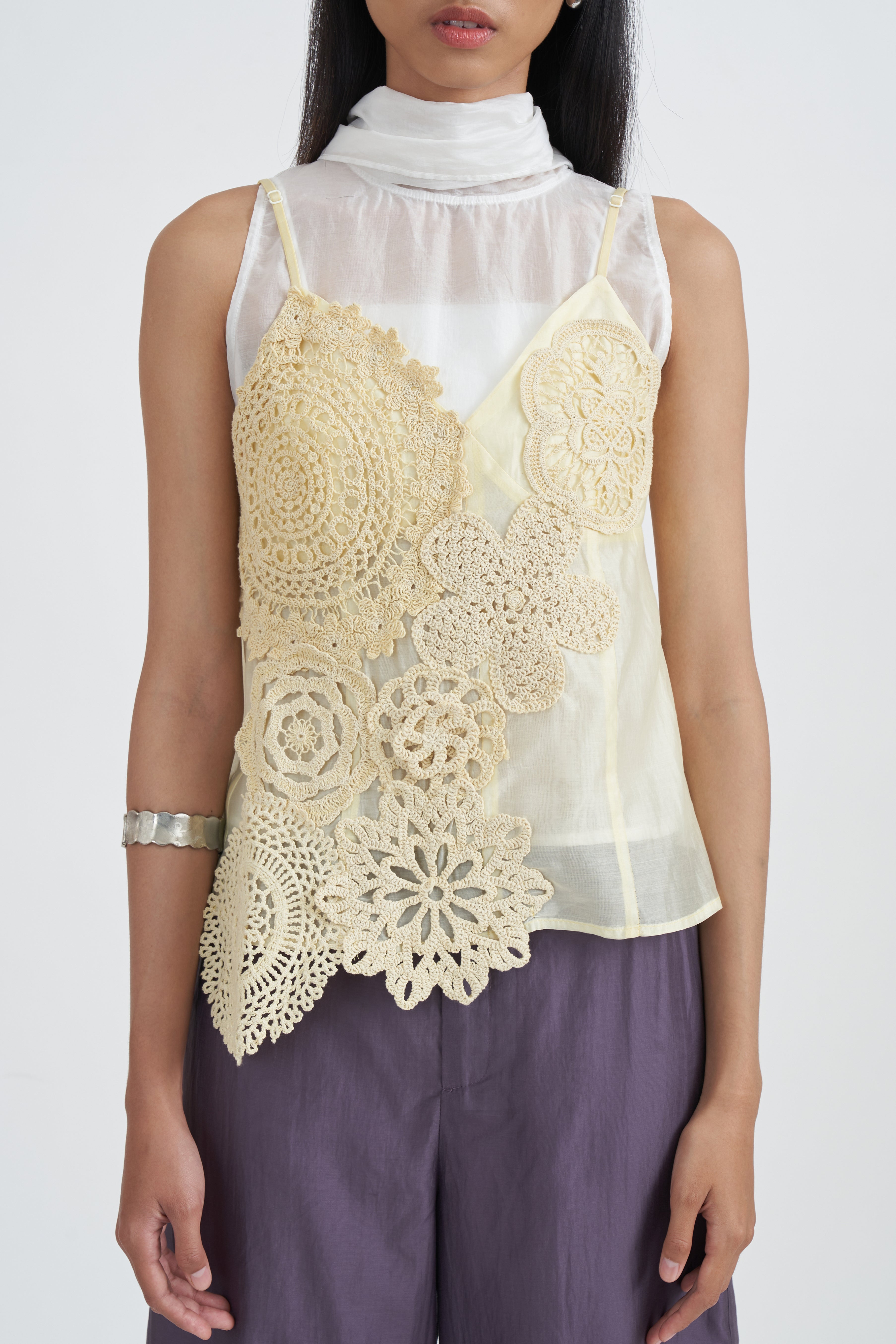 ROSETTE TOP YELLOW