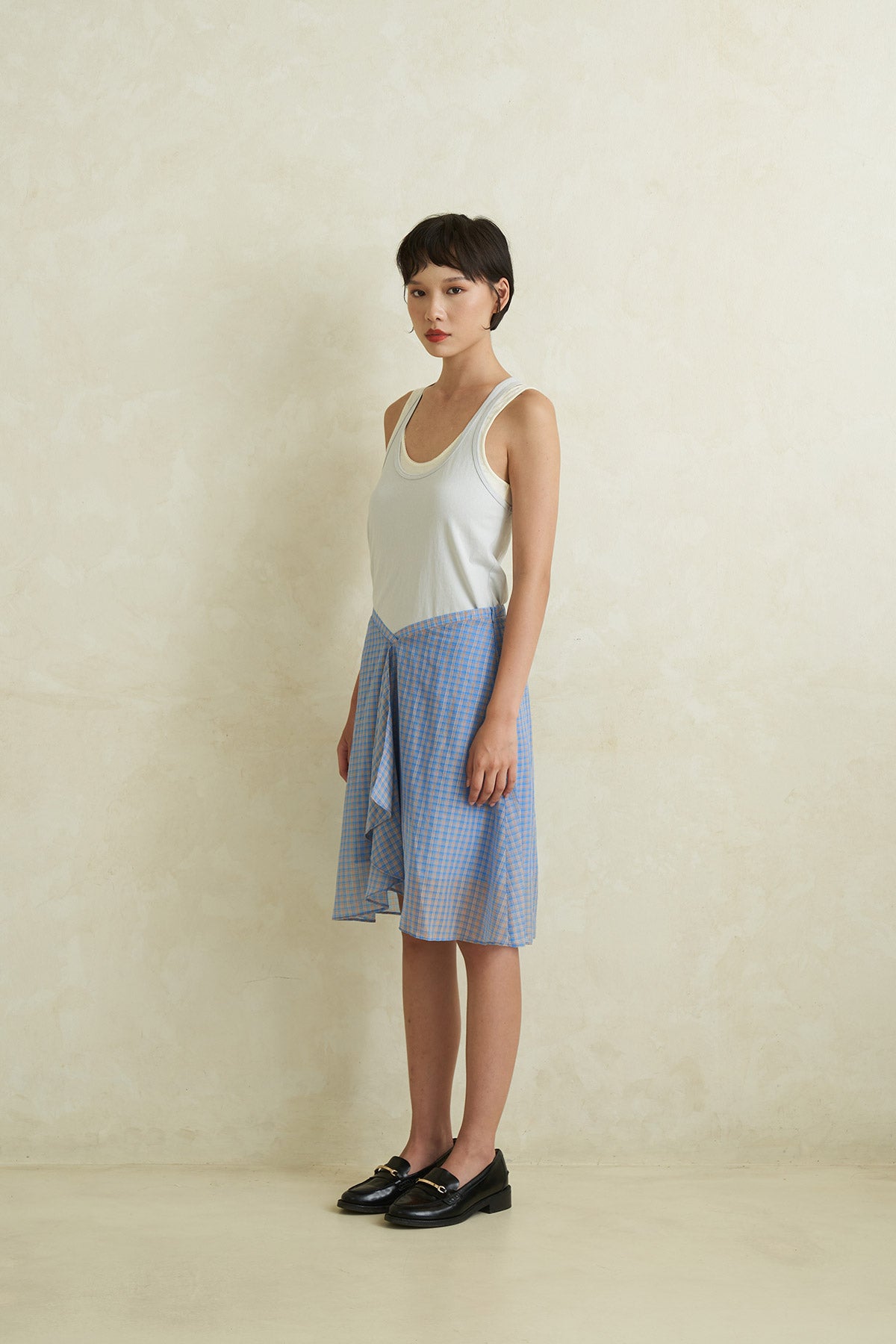 SHIMMER SKIRT BLUE