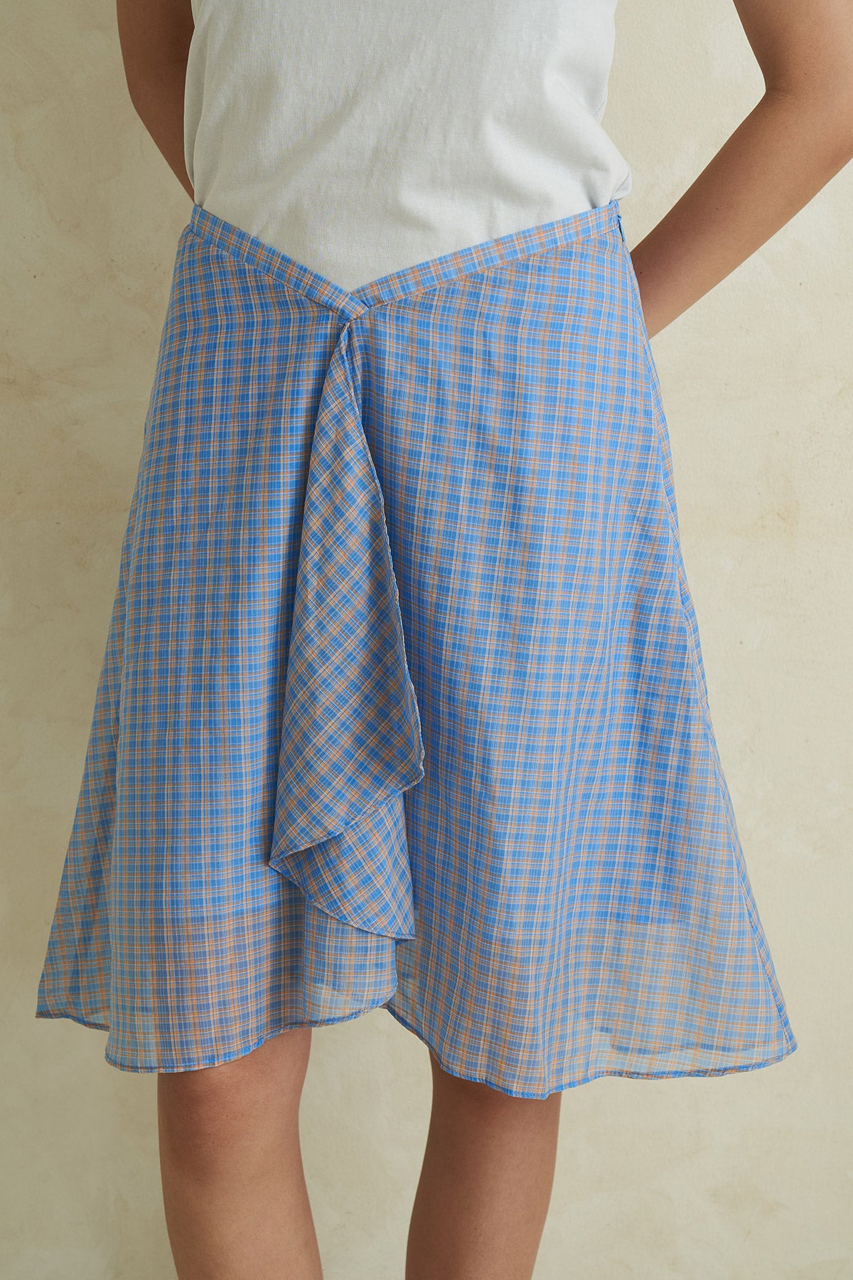 SHIMMER SKIRT BLUE