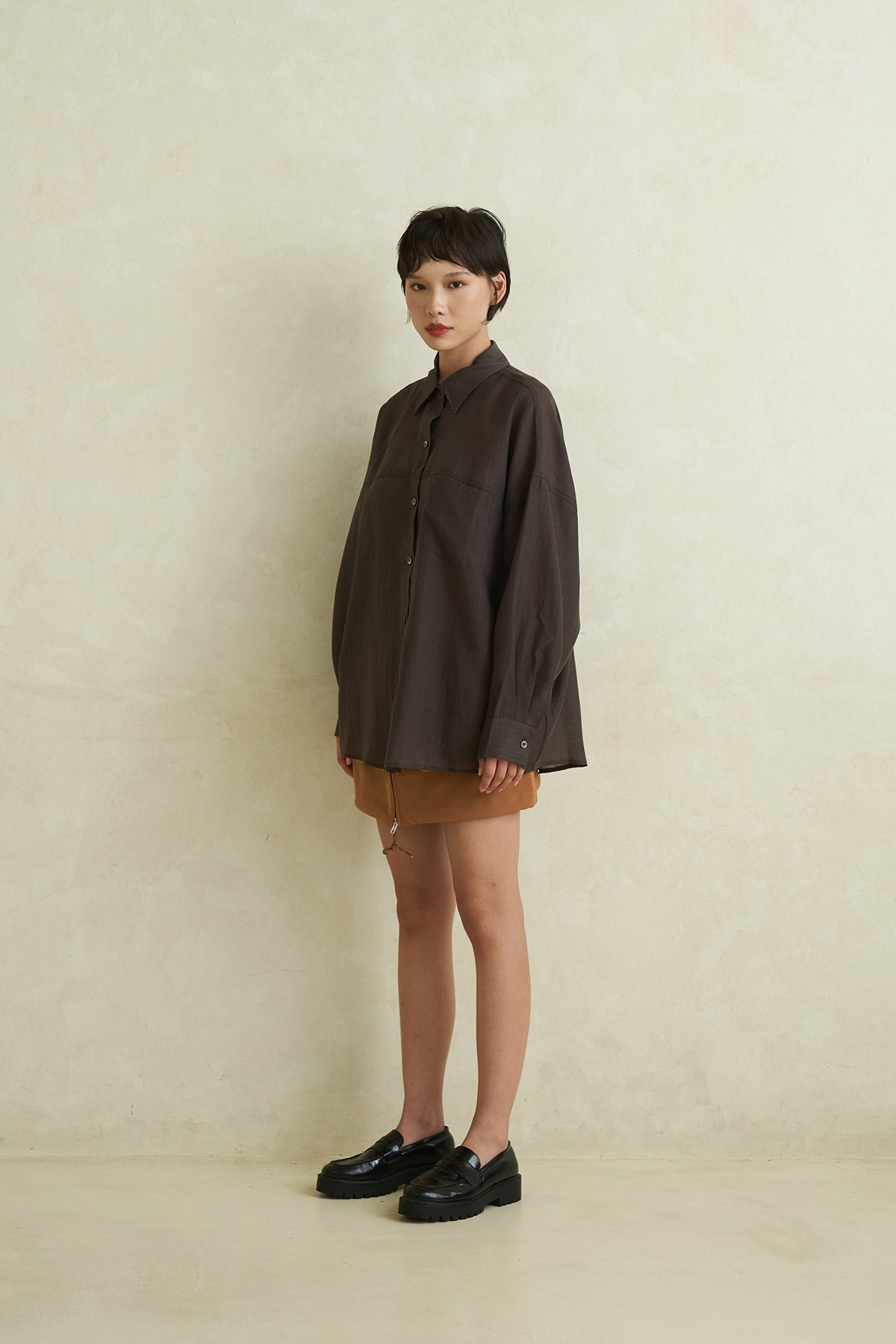 AUREL SHIRT BROWN
