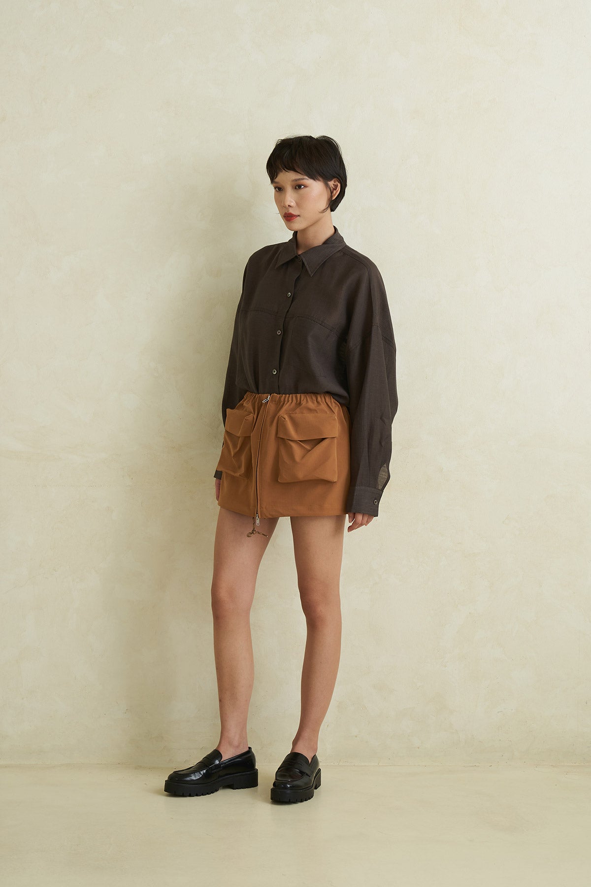 NIRVA SKIRT BROWN