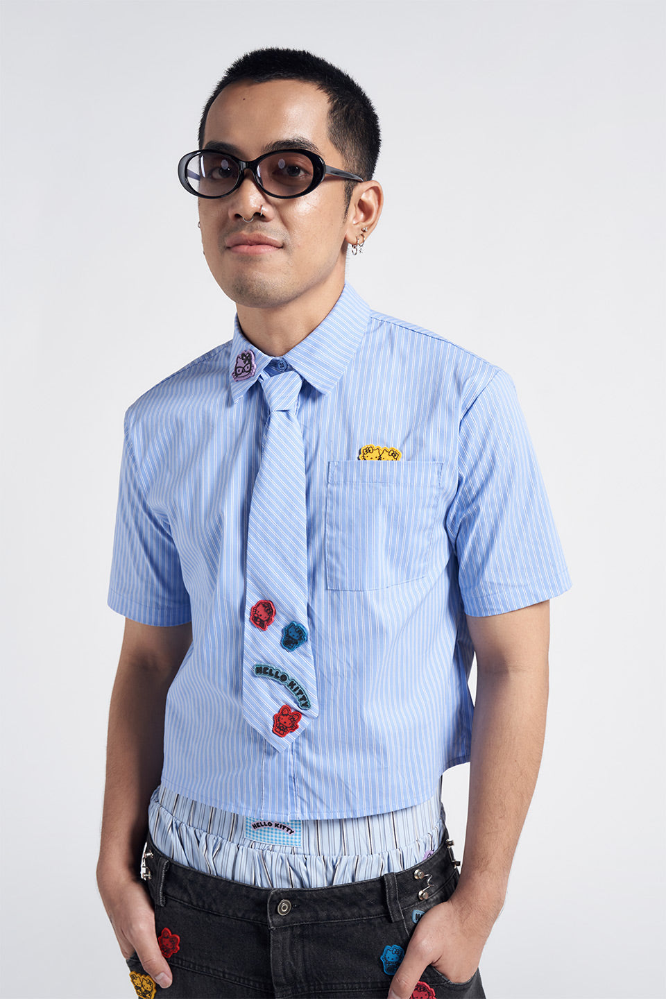 WHIMSY TOP BLUE - CALLIE X HELLO KITTY