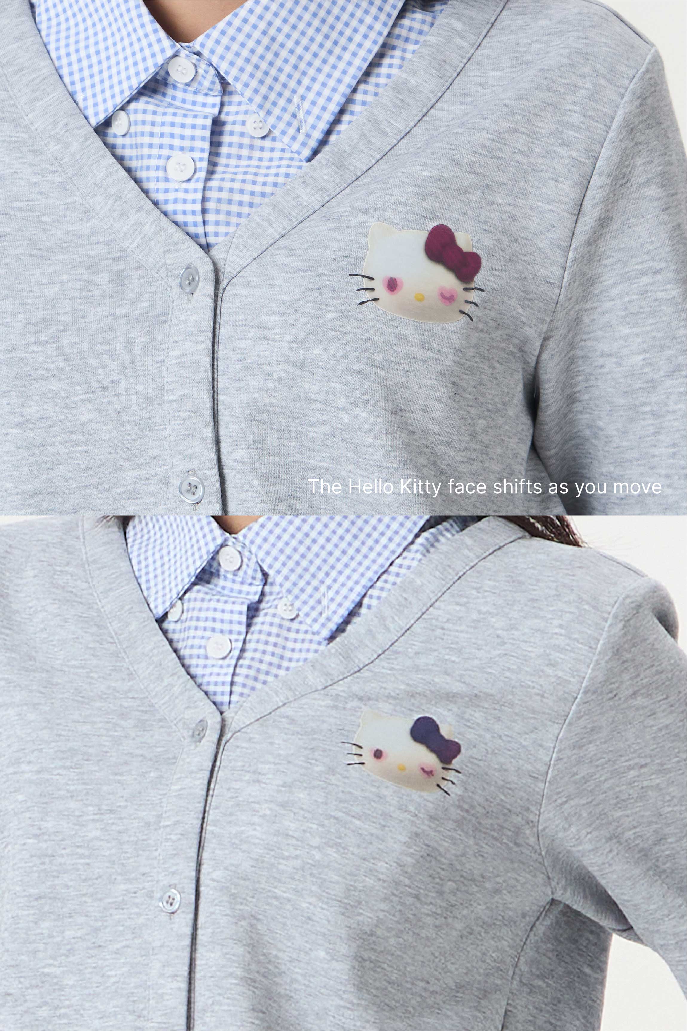 MIMMY CARDIGAN GREY - CALLIE X HELLO KITTY