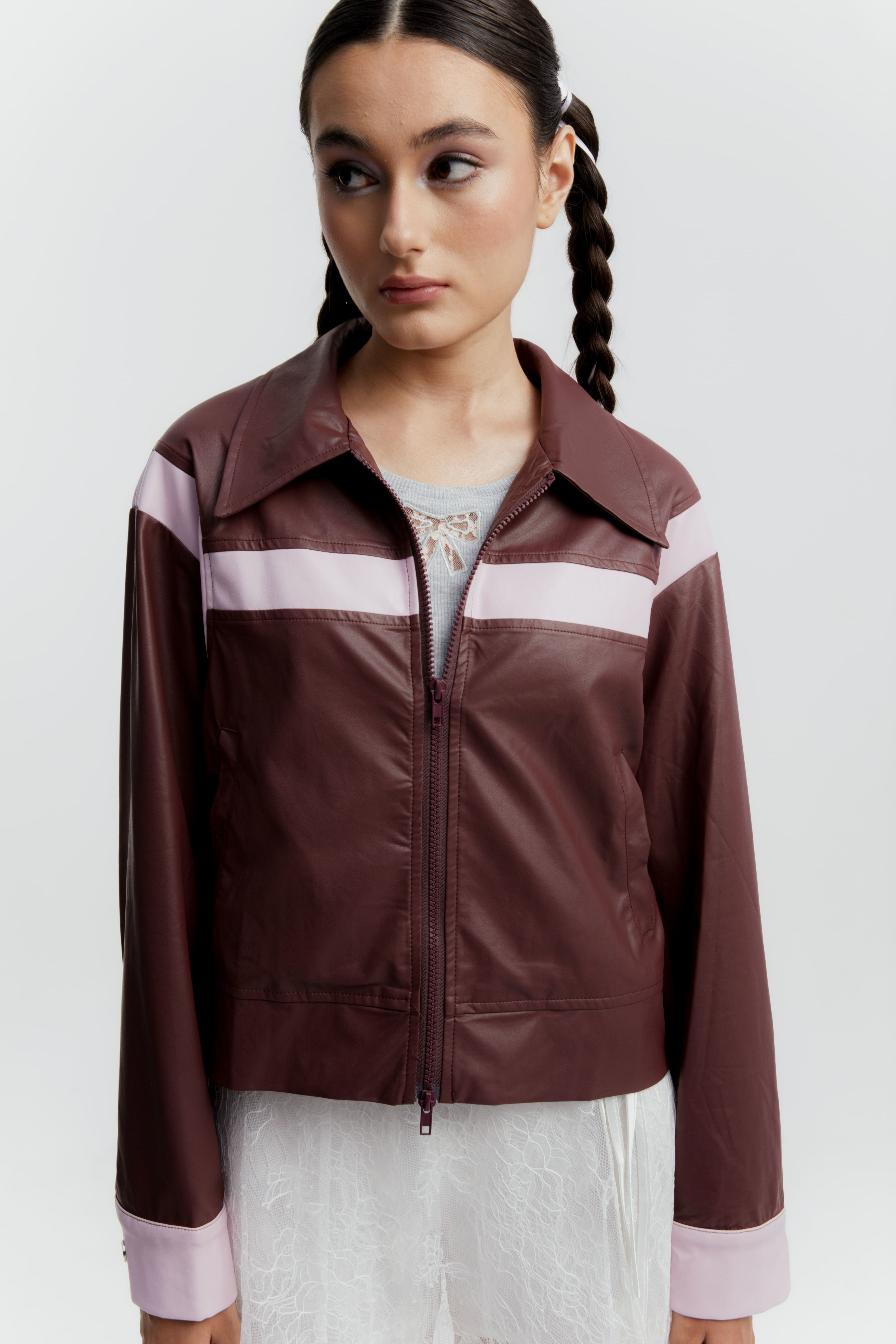 ROTHKO LEATHER JACKET BROWN