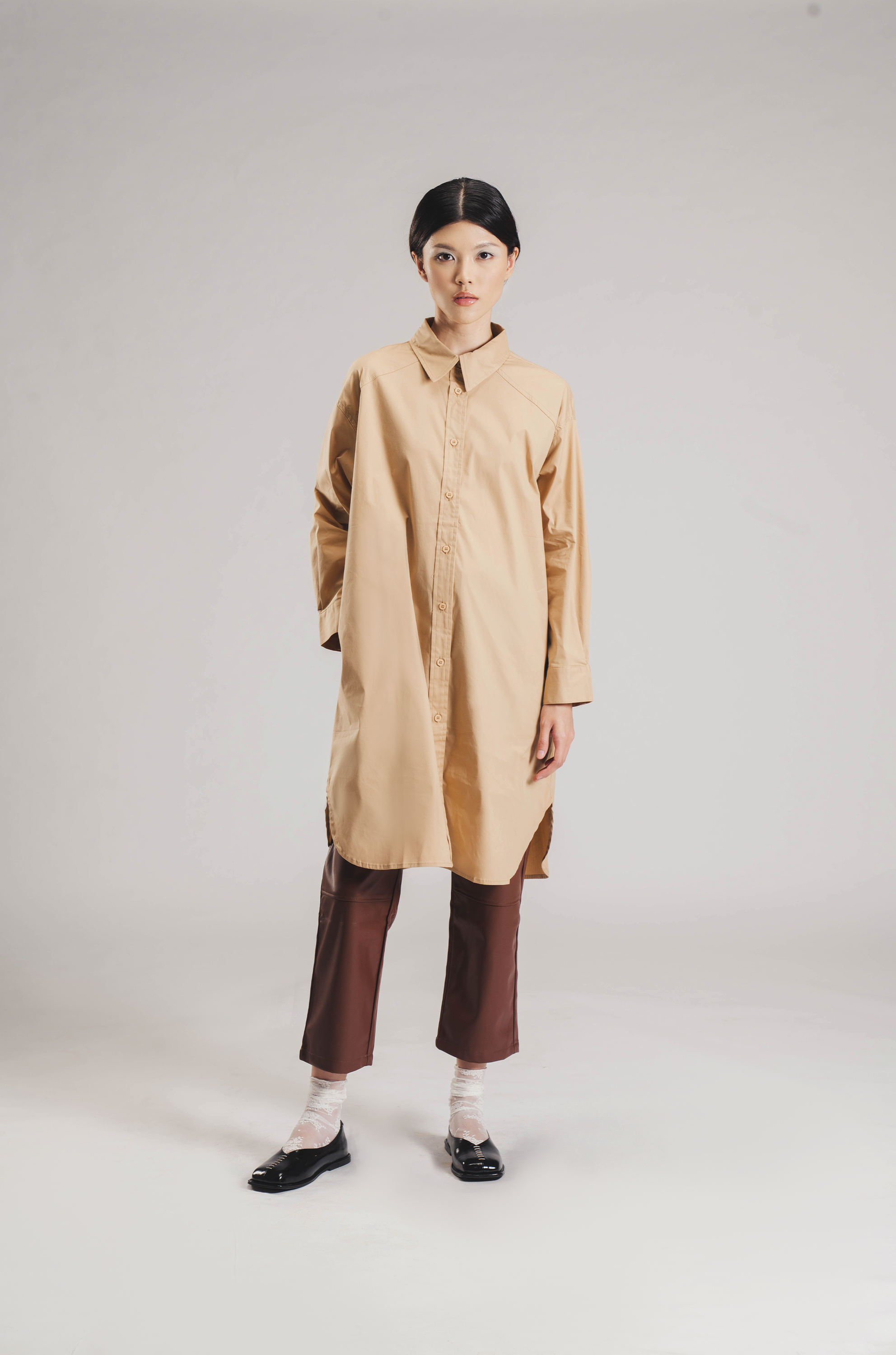 CASPIAN DRESS LIGHT BROWN