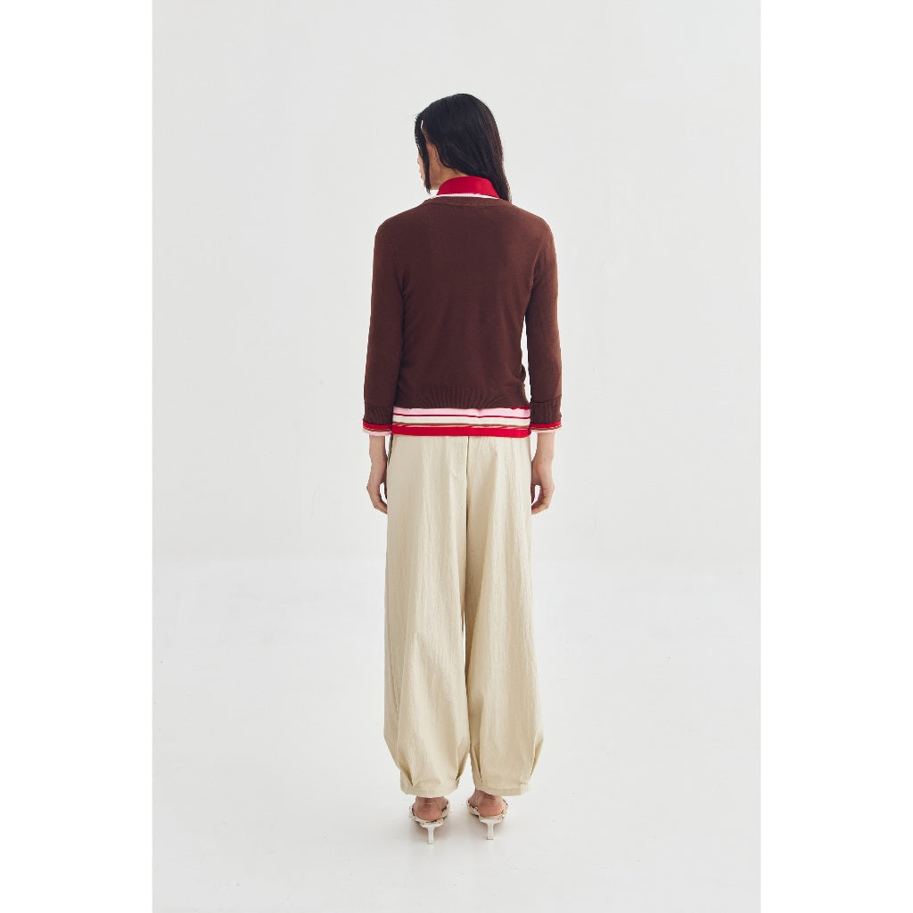 ROWENA CARDIGAN BROWN