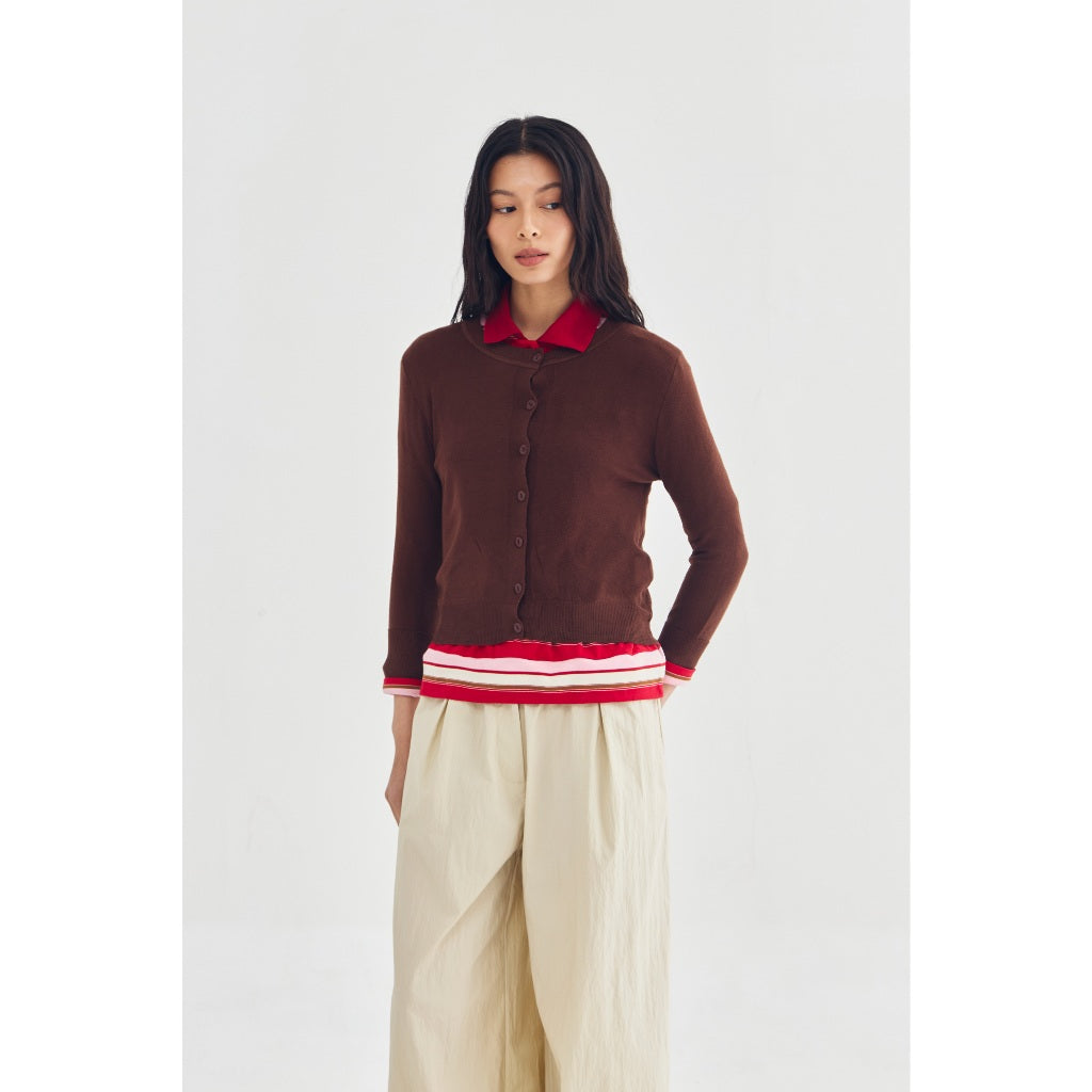 ROWENA CARDIGAN BROWN