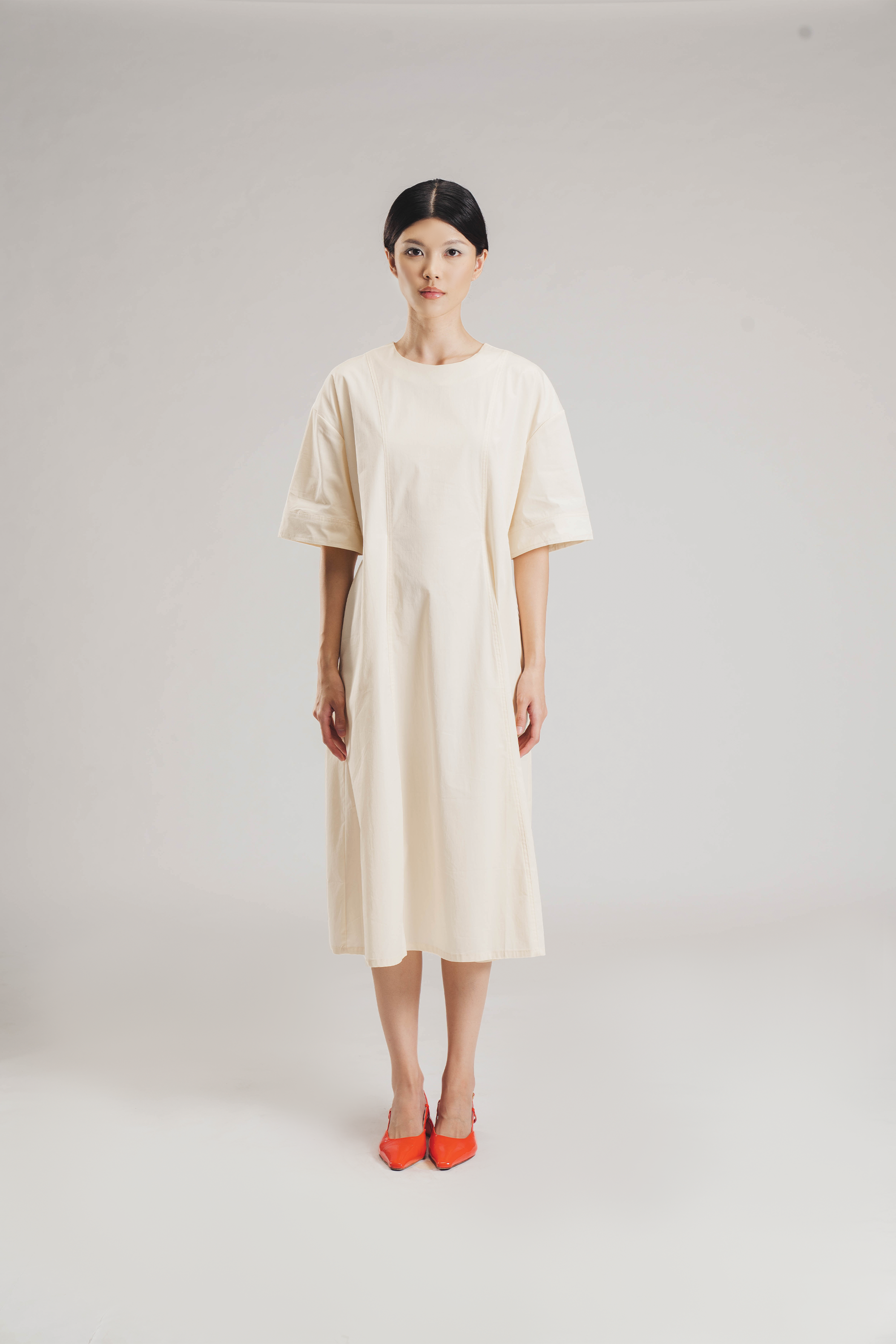 TIDAL DRESS BEIGE