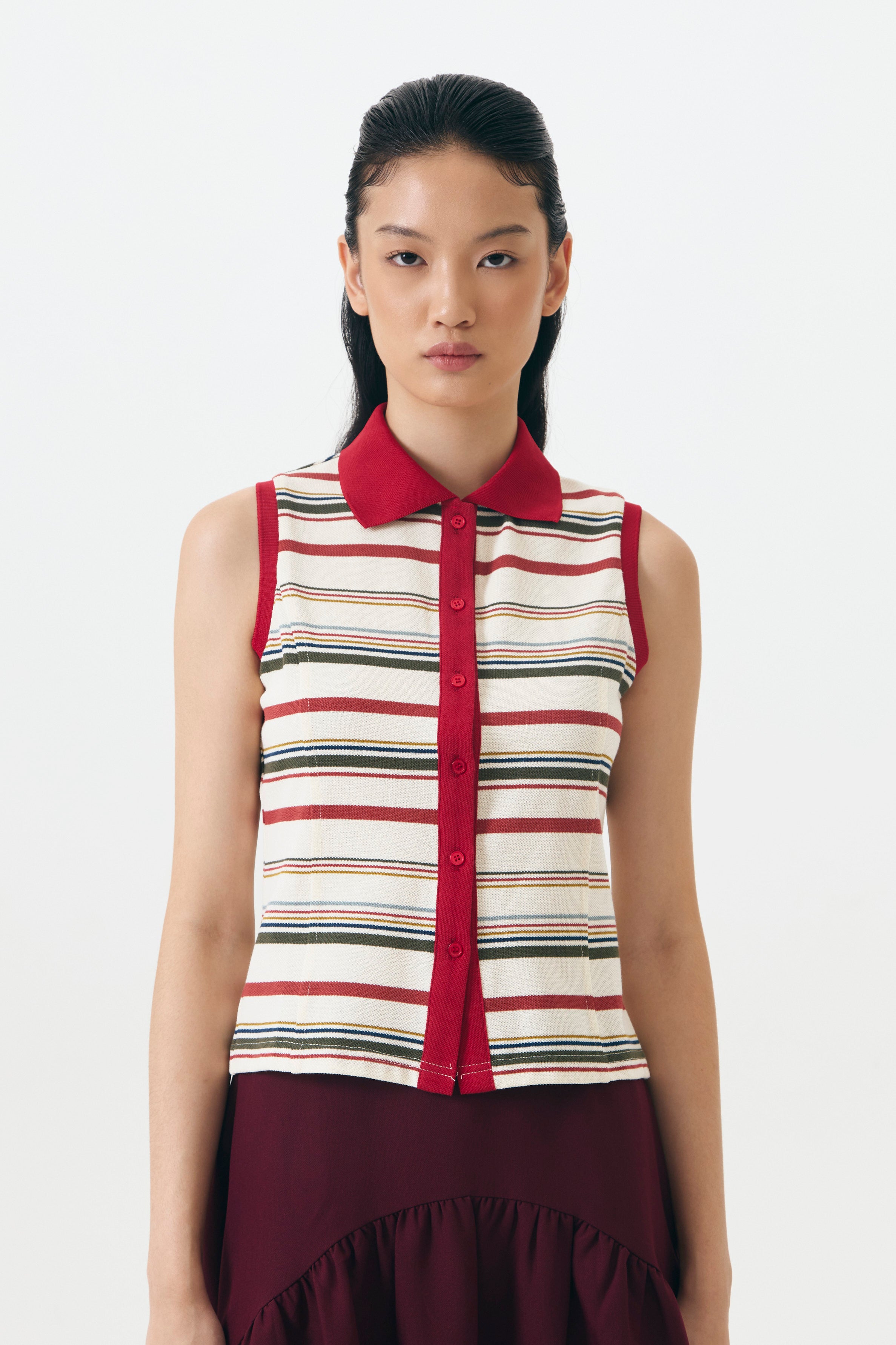 SORBET TOP RED STRIPES