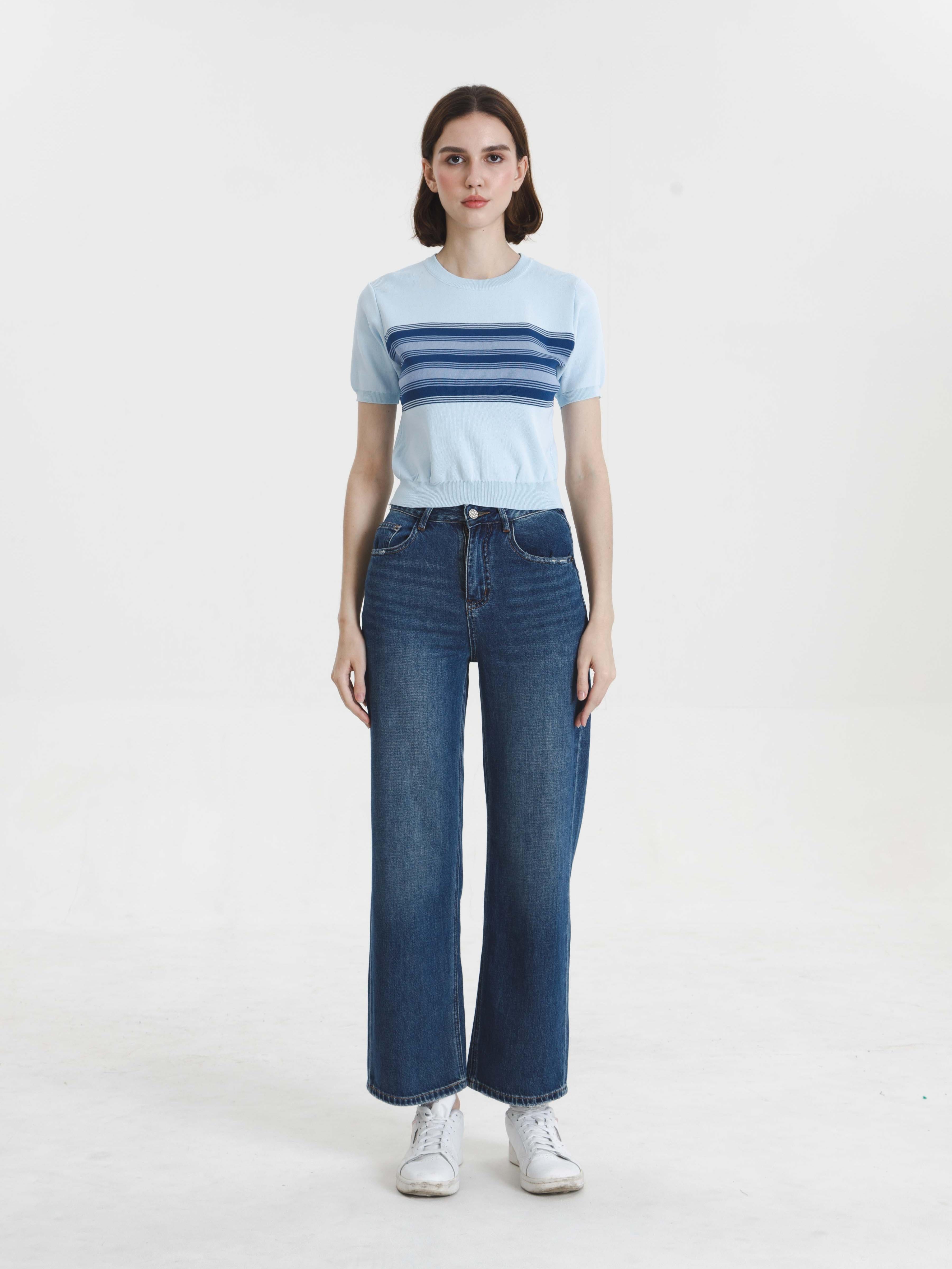 NARELLE TOP BLUE