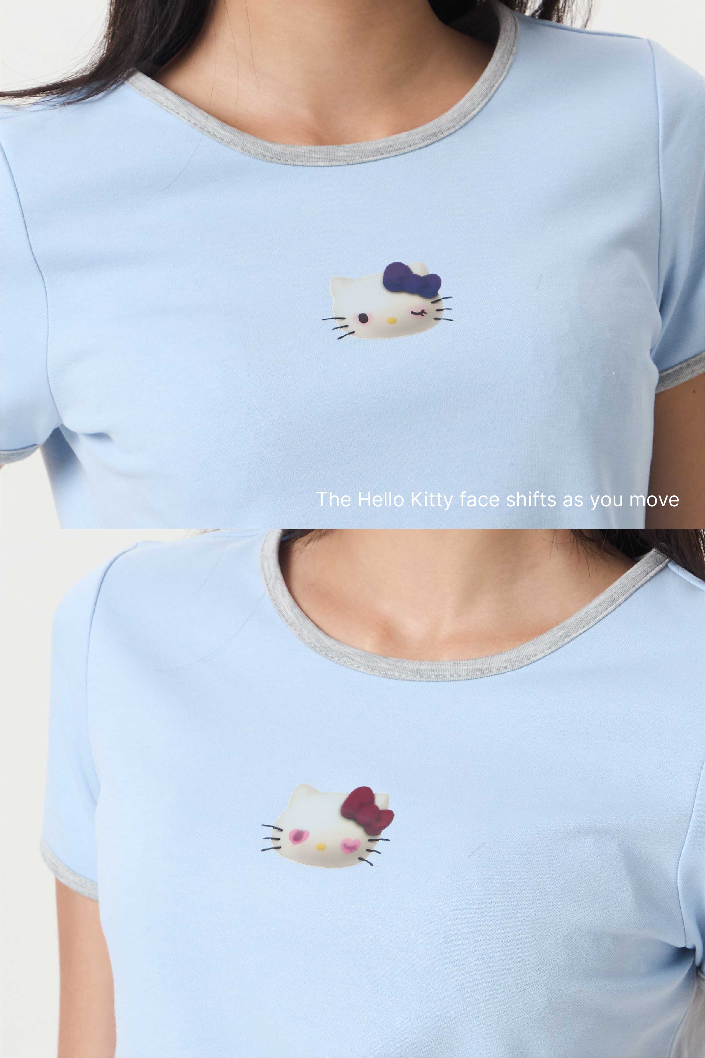 BOWSIE TEE BLUE - CALLIE X HELLO KITTY