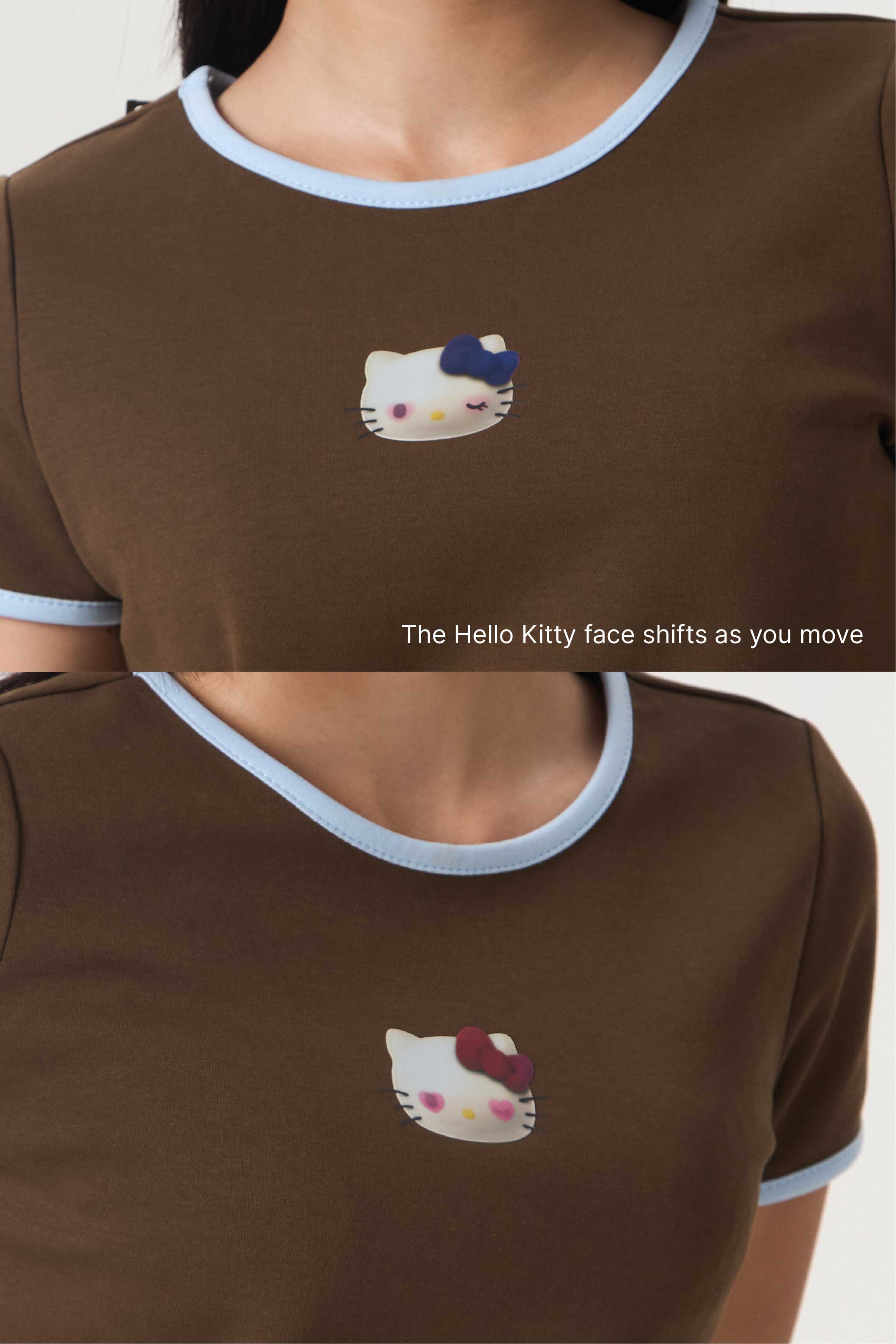 BOWSIE TEE BROWN - CALLIE X HELLO KITTY