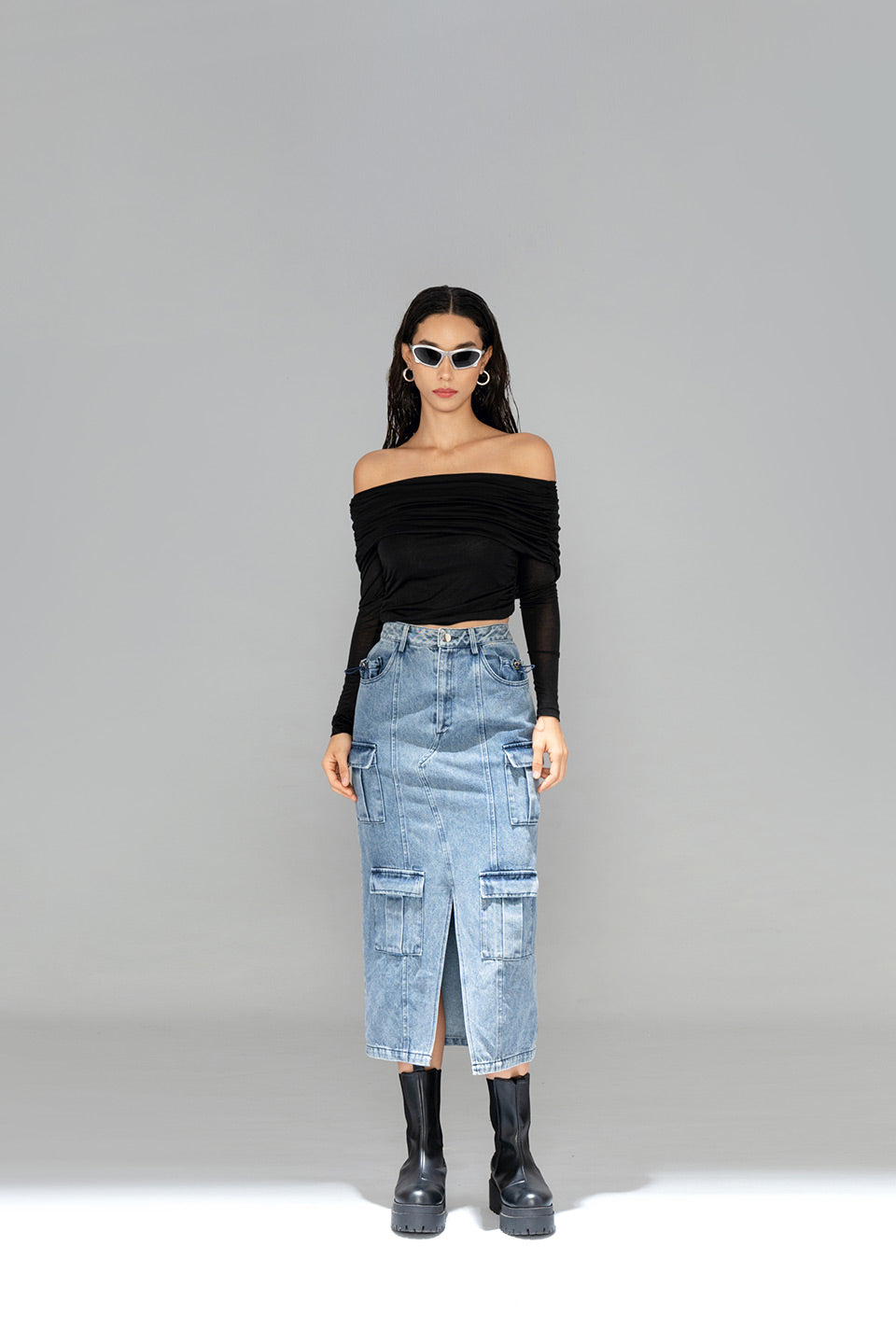 LOWE SKIRT BLUE