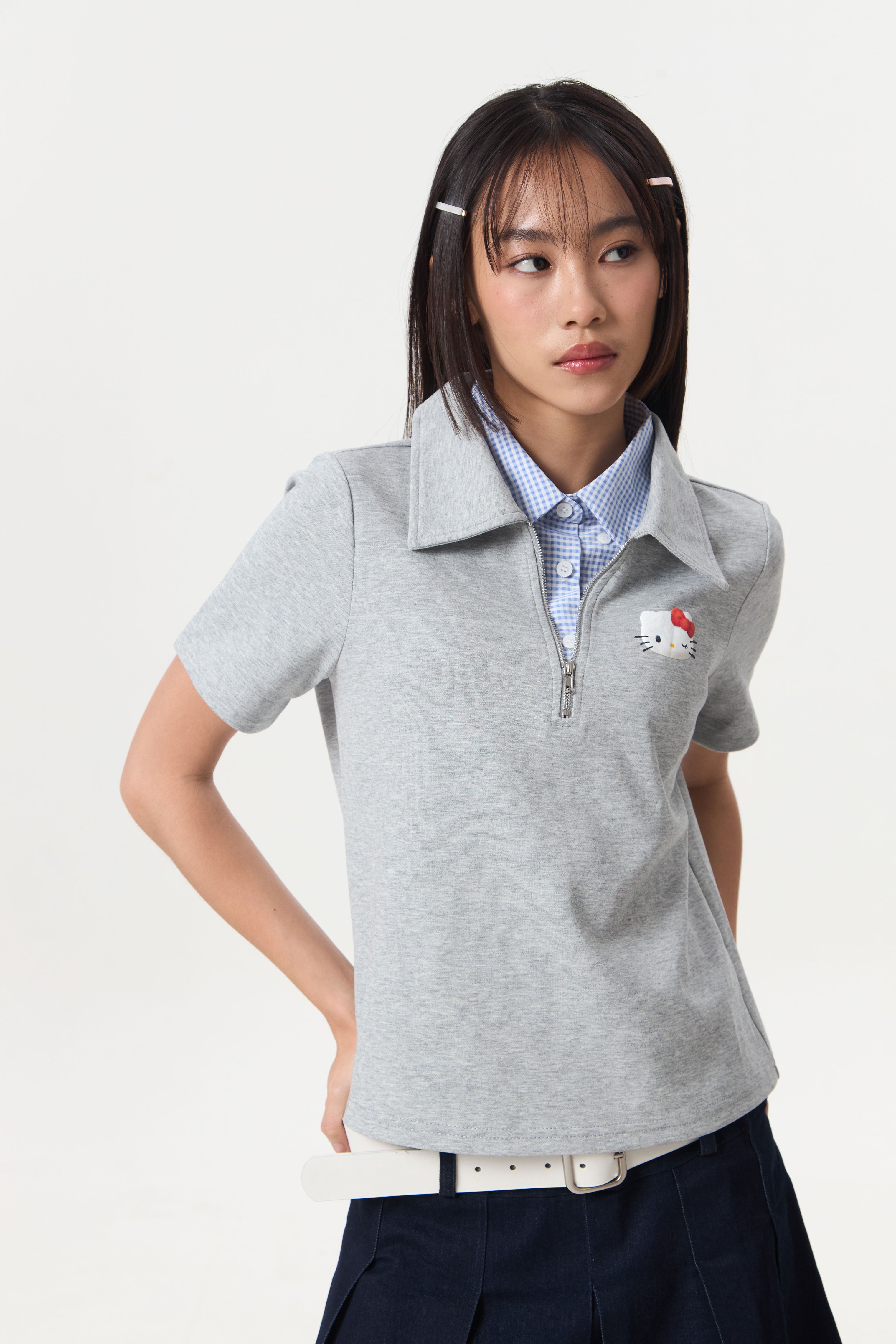 DREAMY TOP GREY - CALLIE X HELLO KITTY