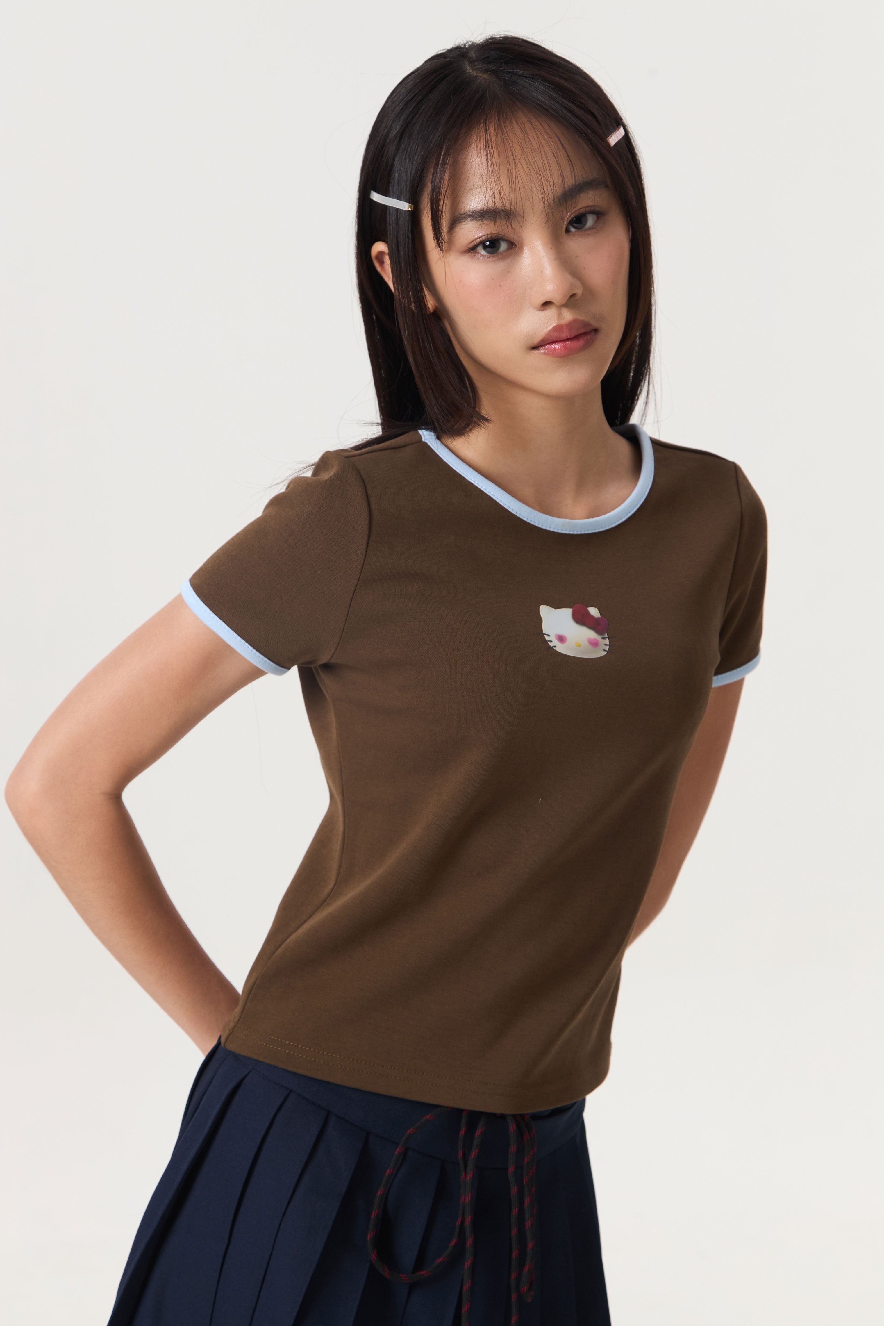 BOWSIE TEE BROWN - CALLIE X HELLO KITTY