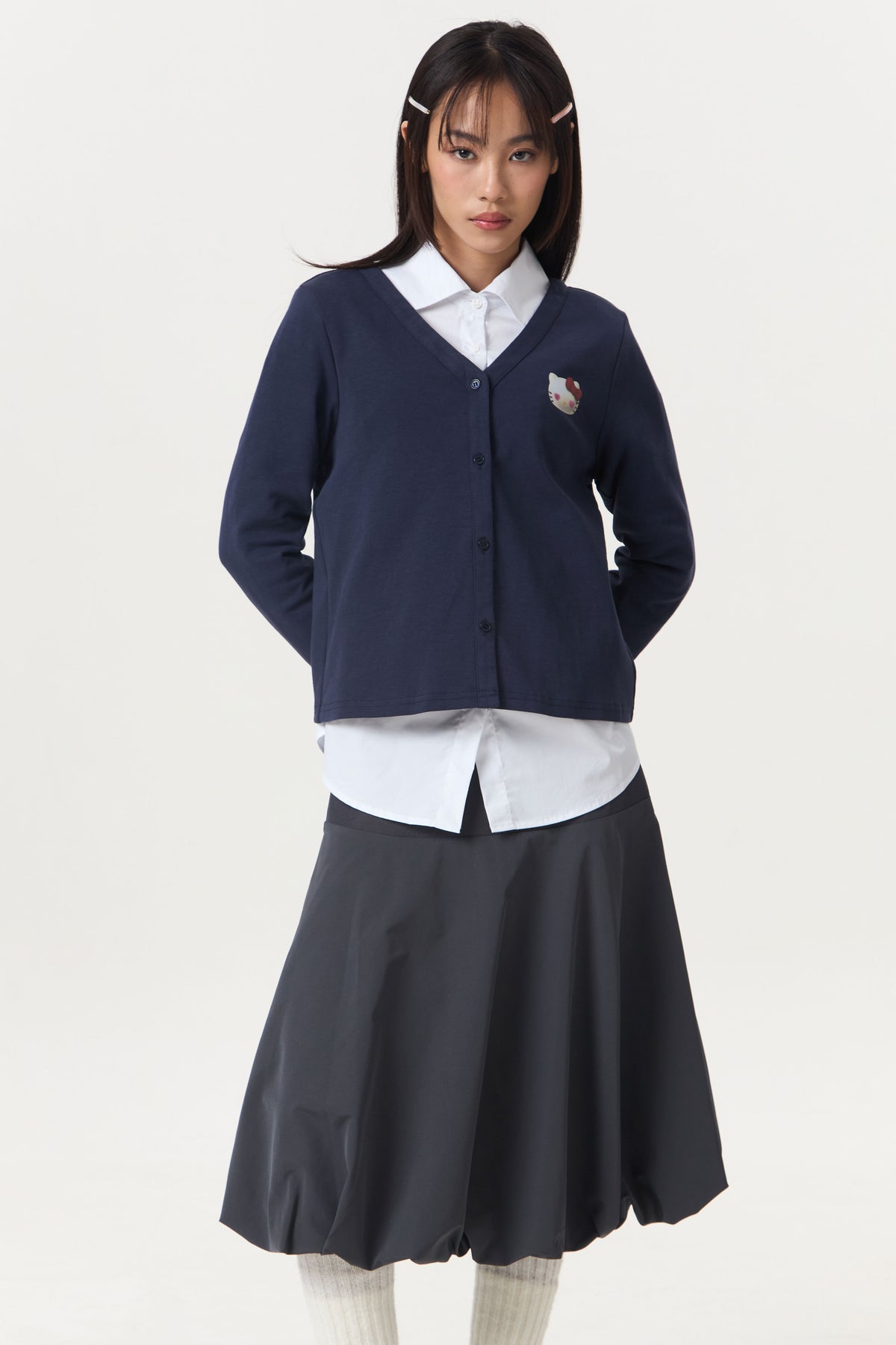 MIMMY CARDIGAN NAVY- CALLIE X HELLO KITTY