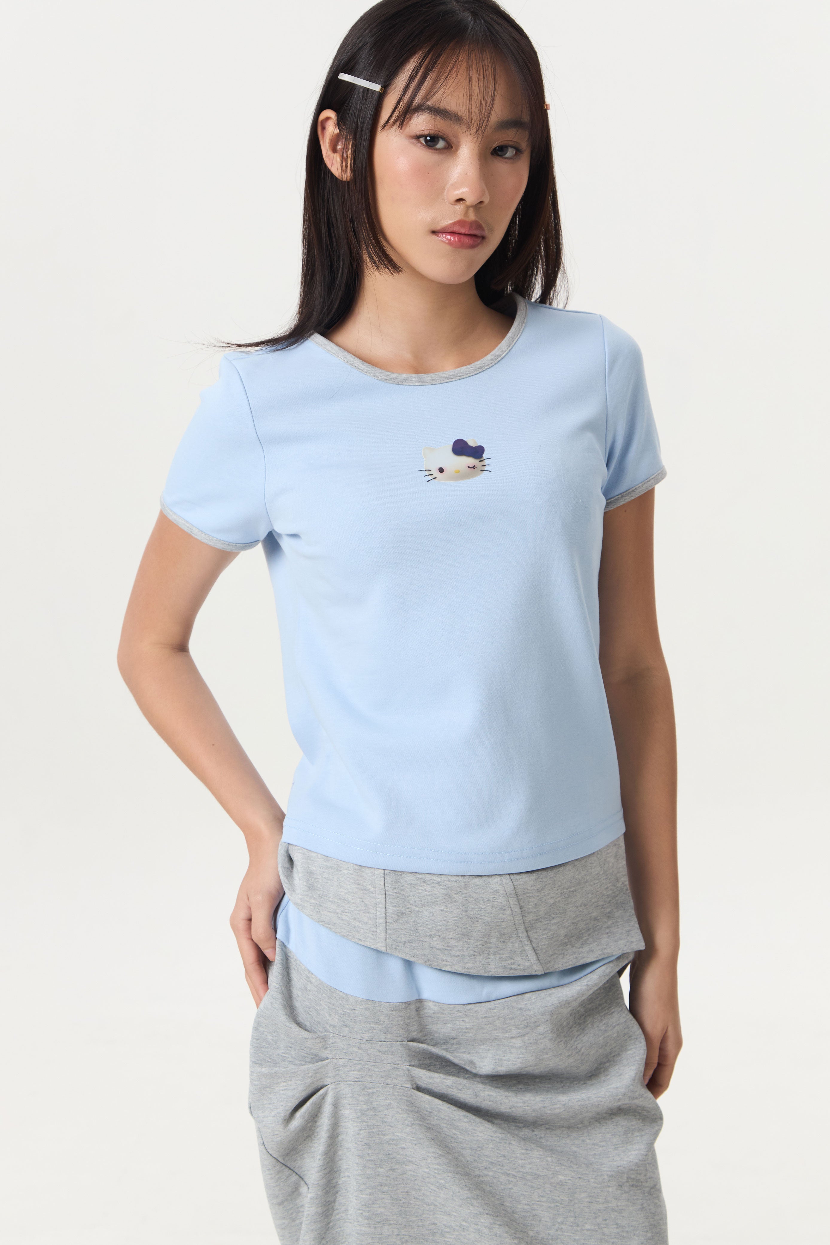 BOWSIE TEE BLUE - CALLIE X HELLO KITTY