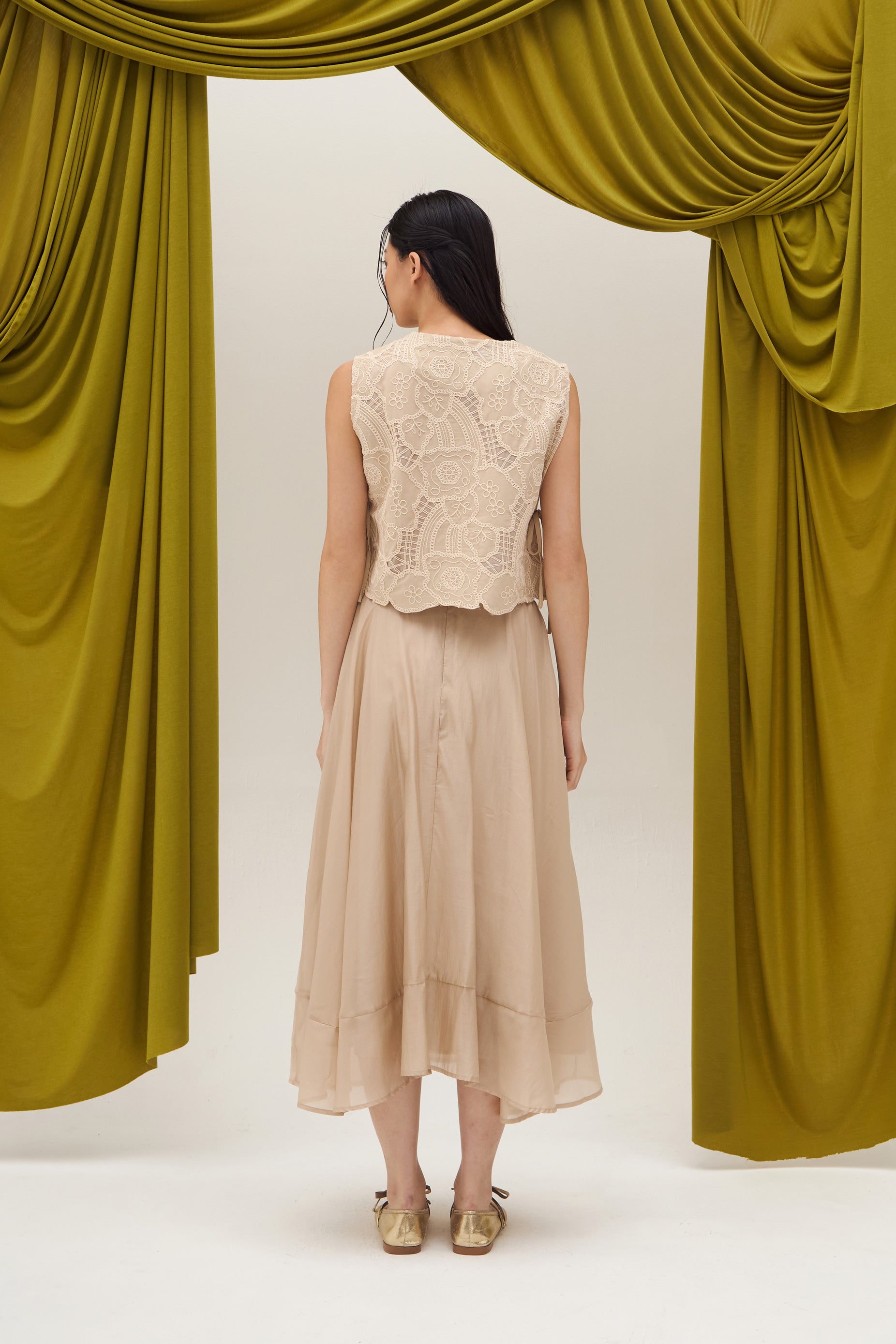 RHEANA SKIRT BEIGE