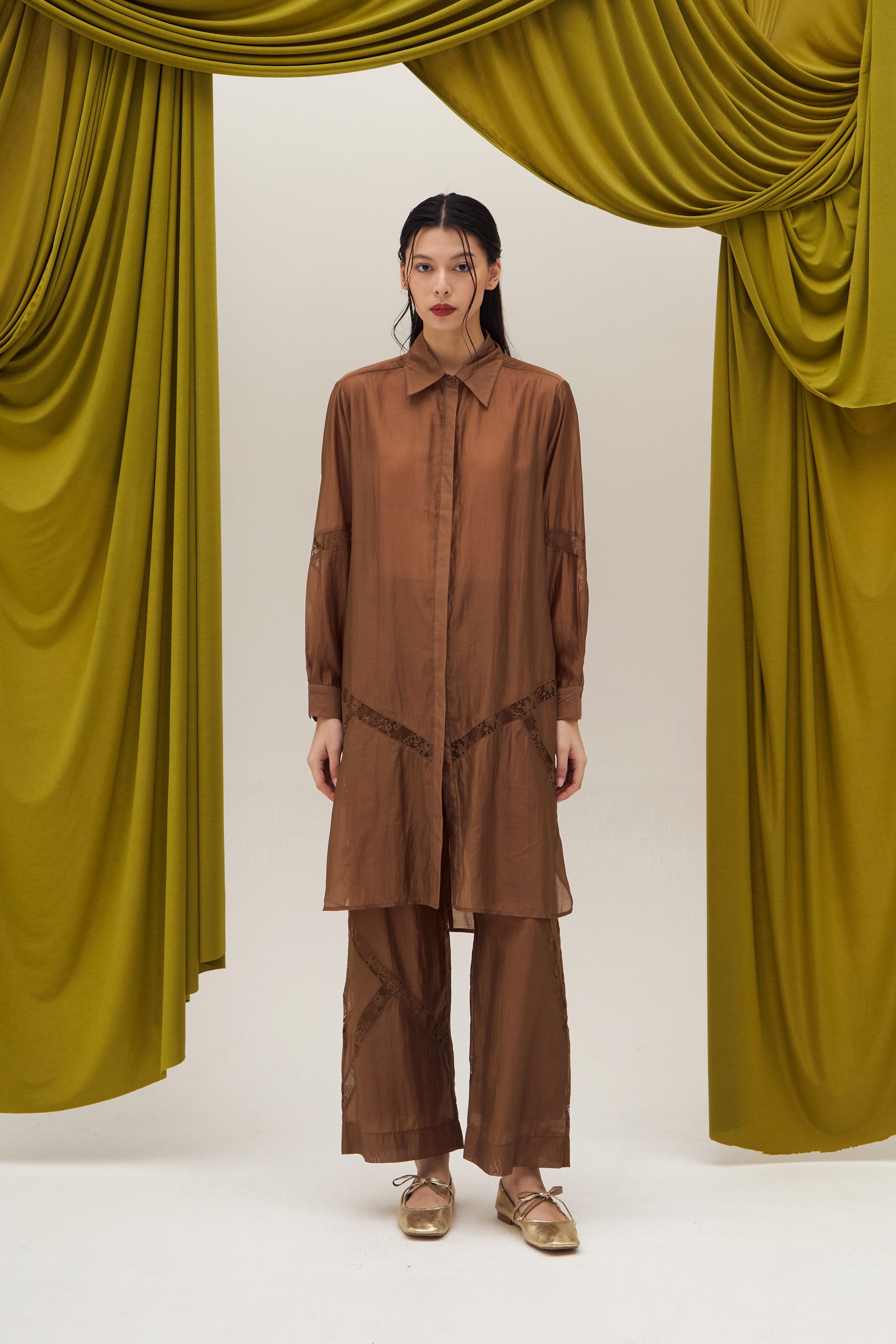KALLIOPE DRESS BROWN