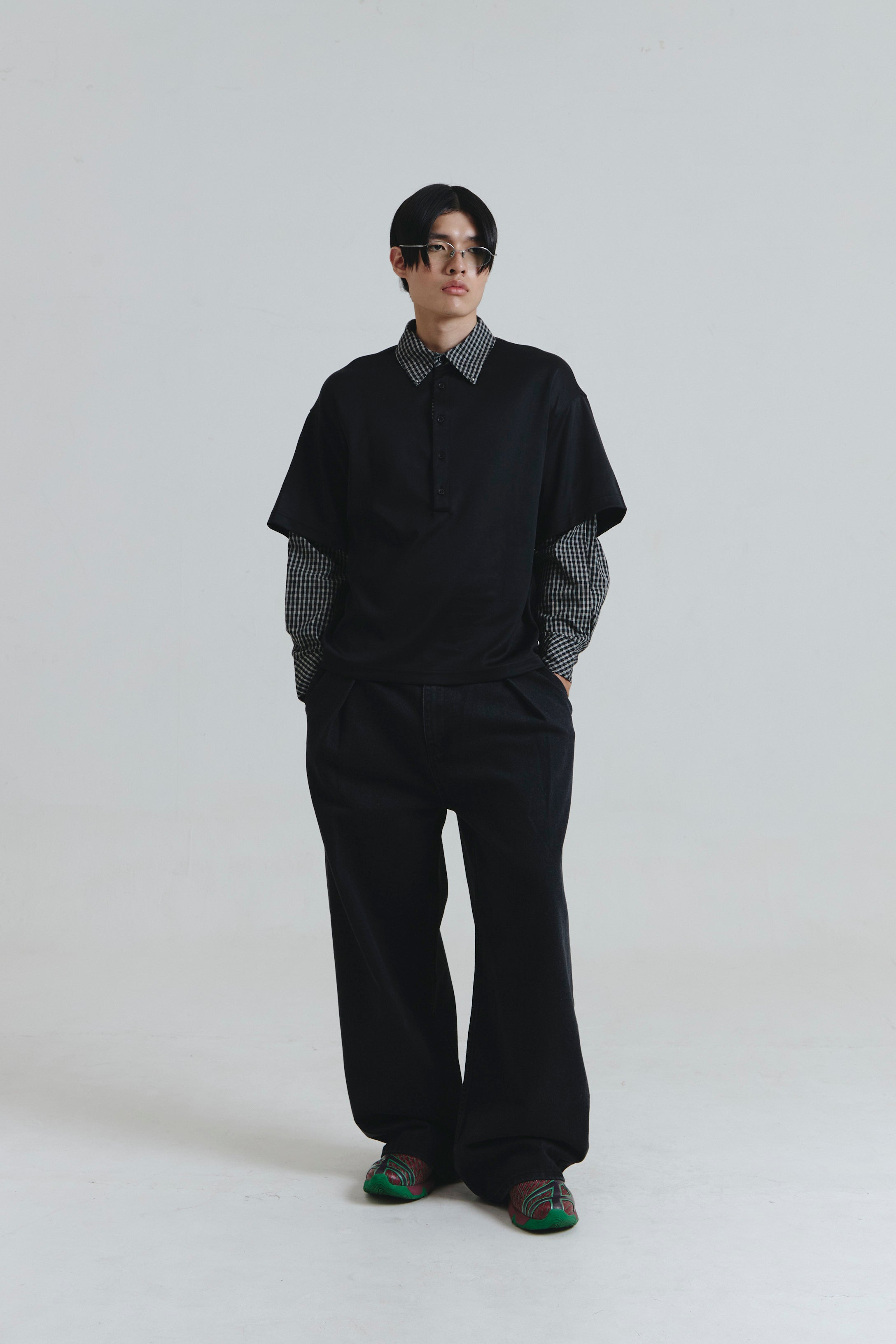 BROOKLYN LAYERED TOP BLACK