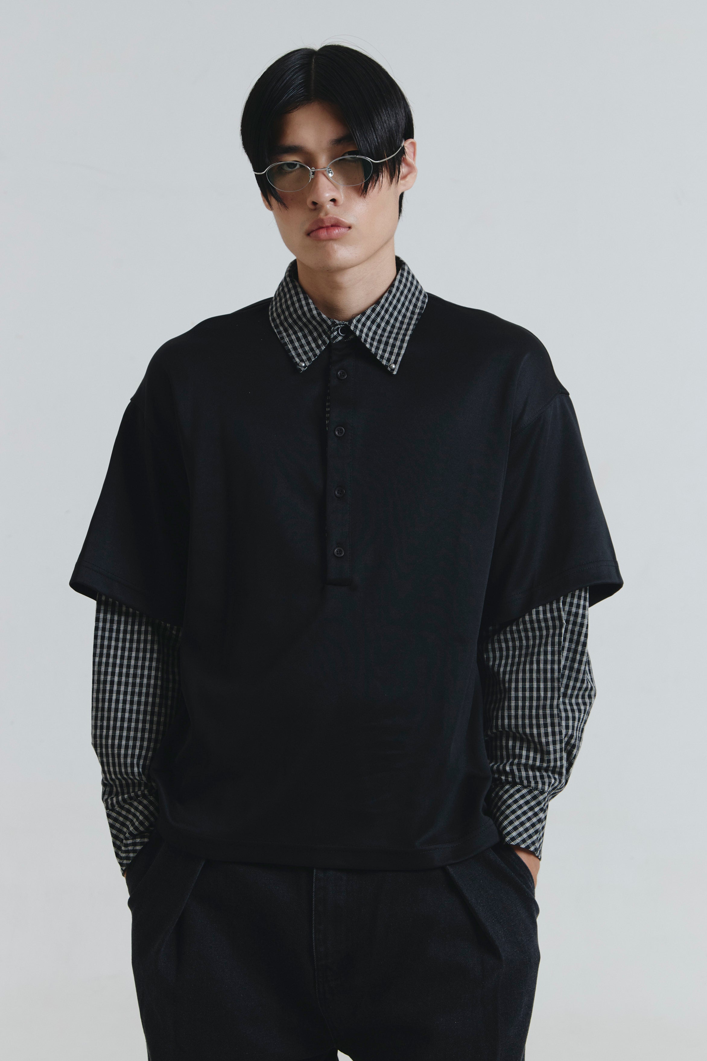 BROOKLYN LAYERED TOP BLACK