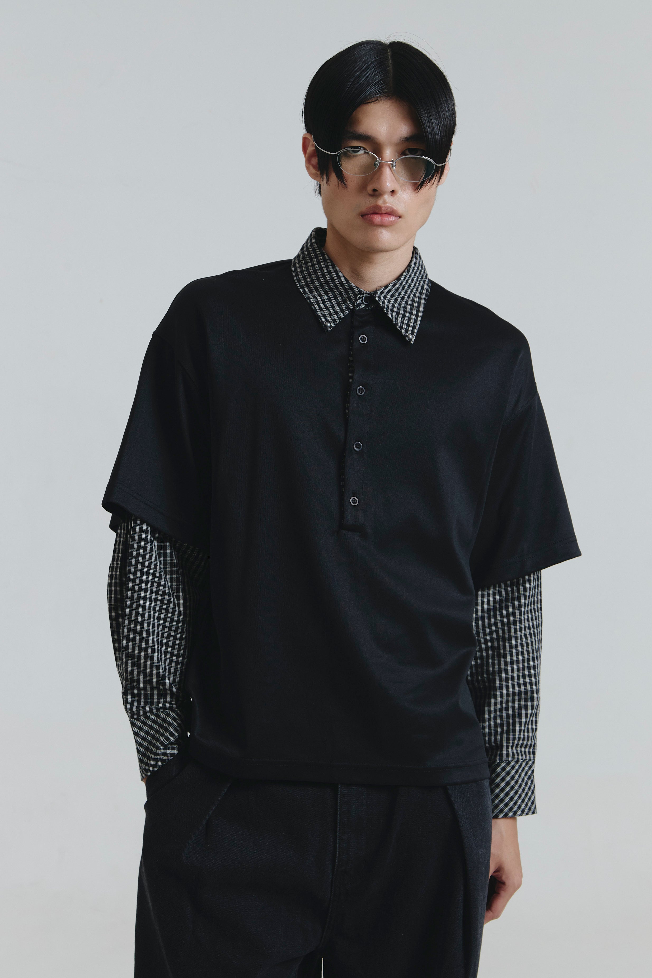BROOKLYN LAYERED TOP BLACK