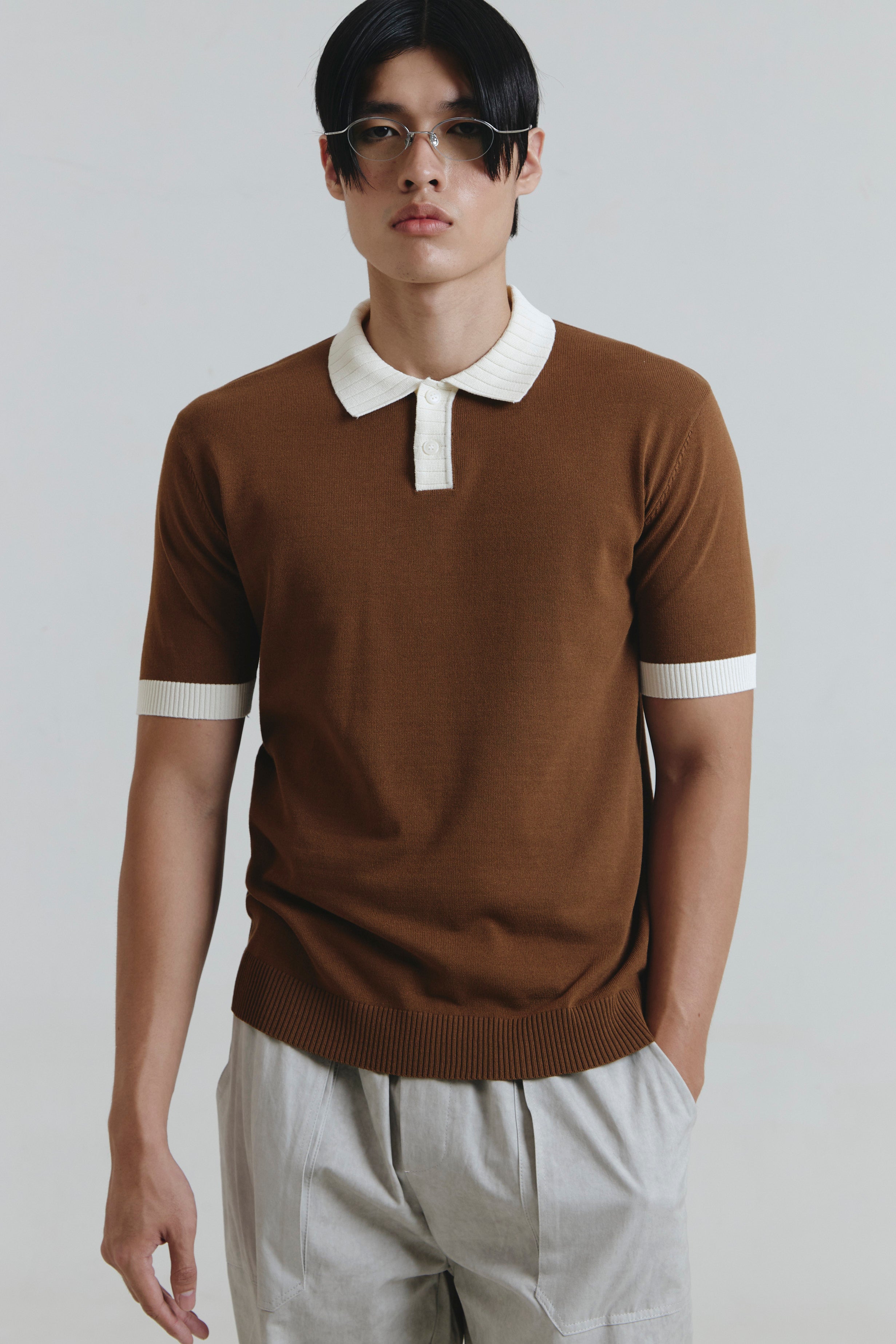 CLIFTON POLO SHIRT BROWN