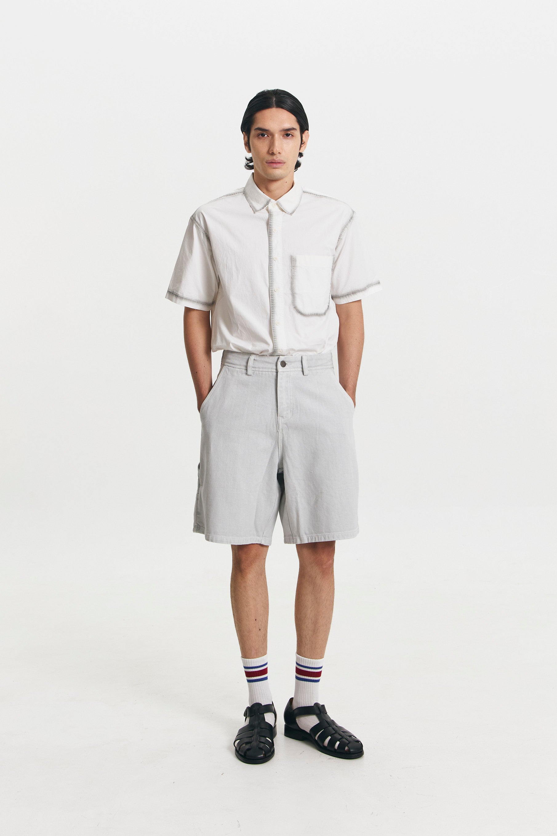 HOFGARTEN SHORTS LIGHT GREY