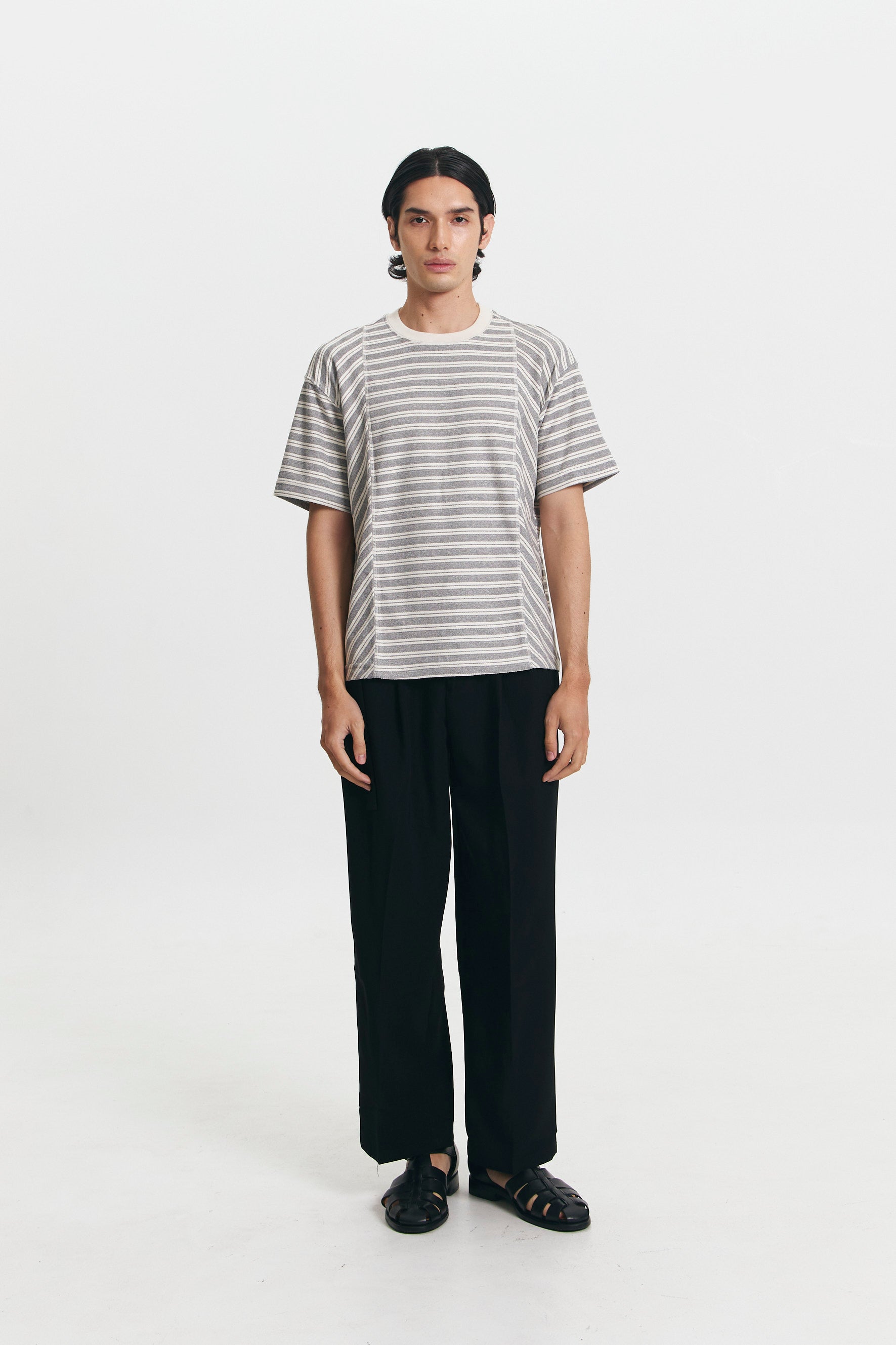 HIMEJI T-SHIRT GREY STRIPES