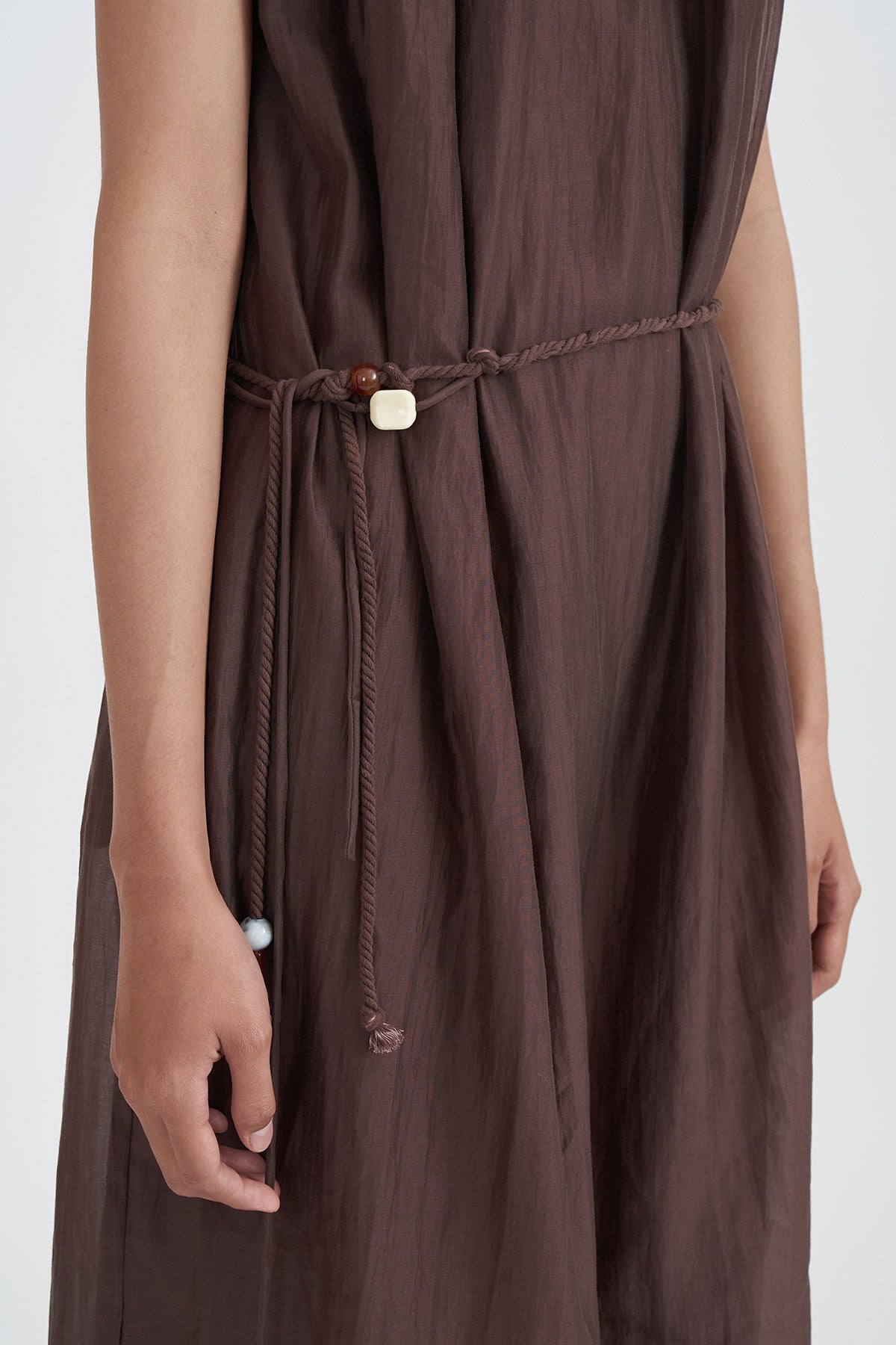 ECHOES DRESS BROWN