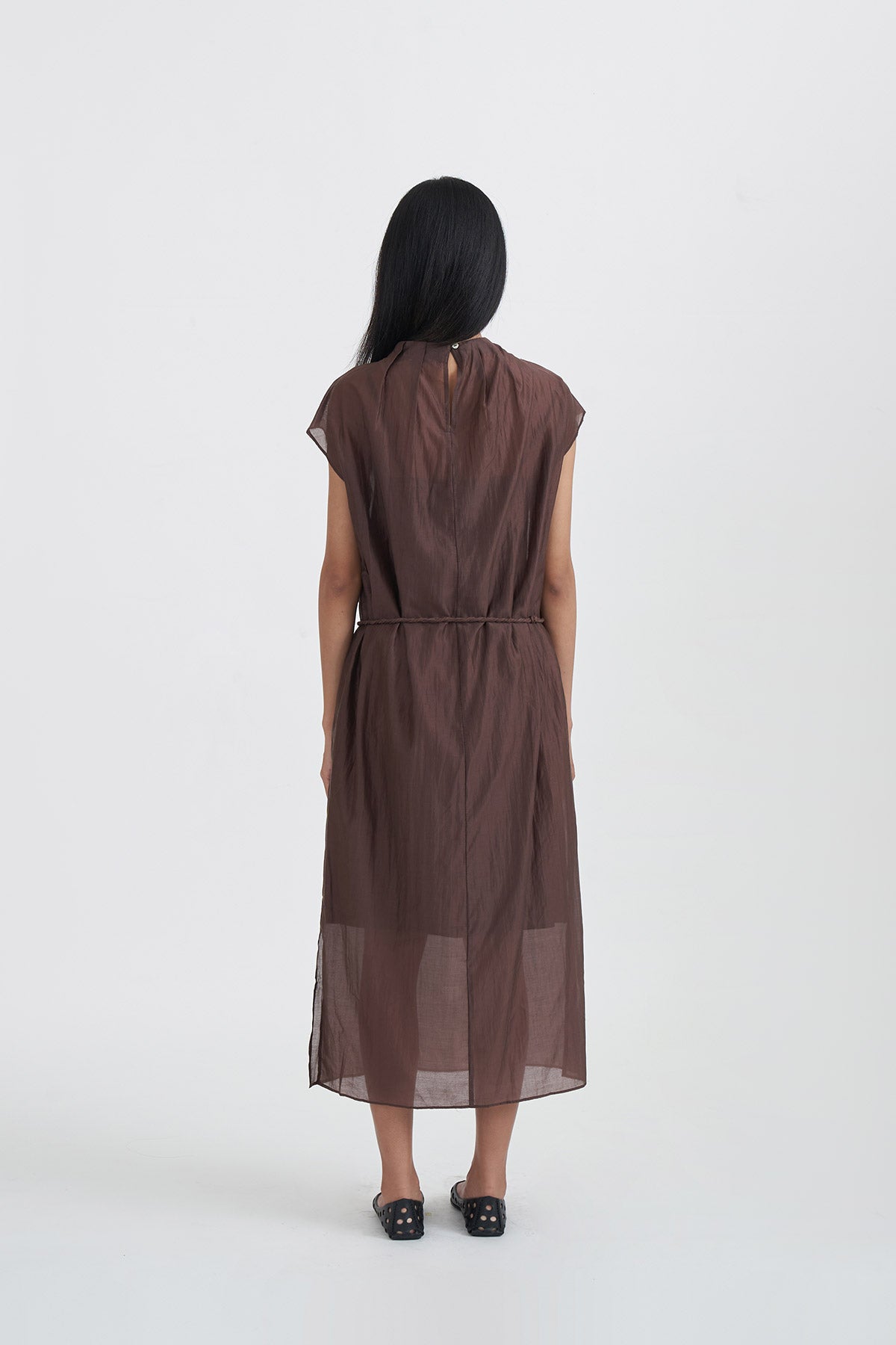 ECHOES DRESS BROWN