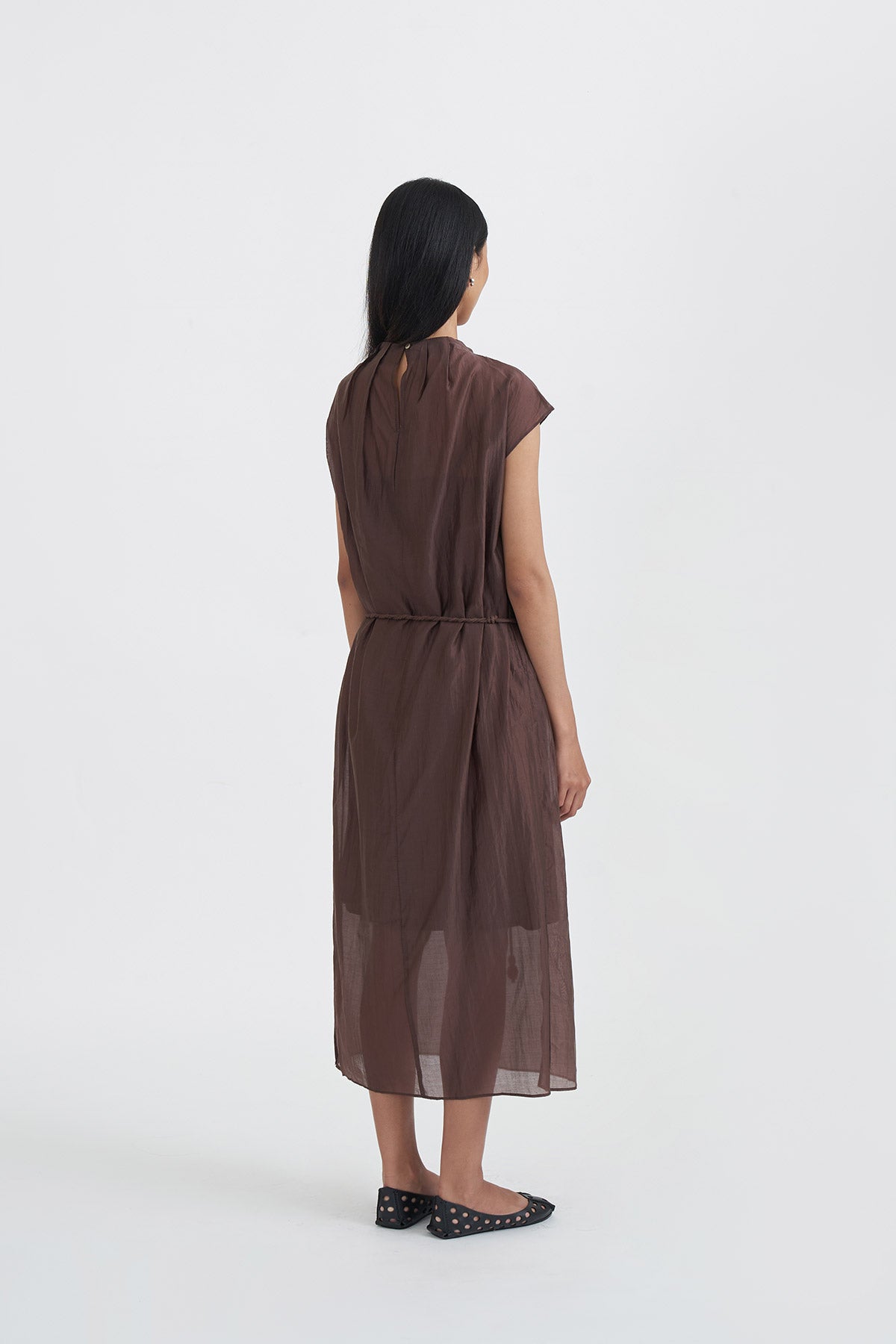 ECHOES DRESS BROWN