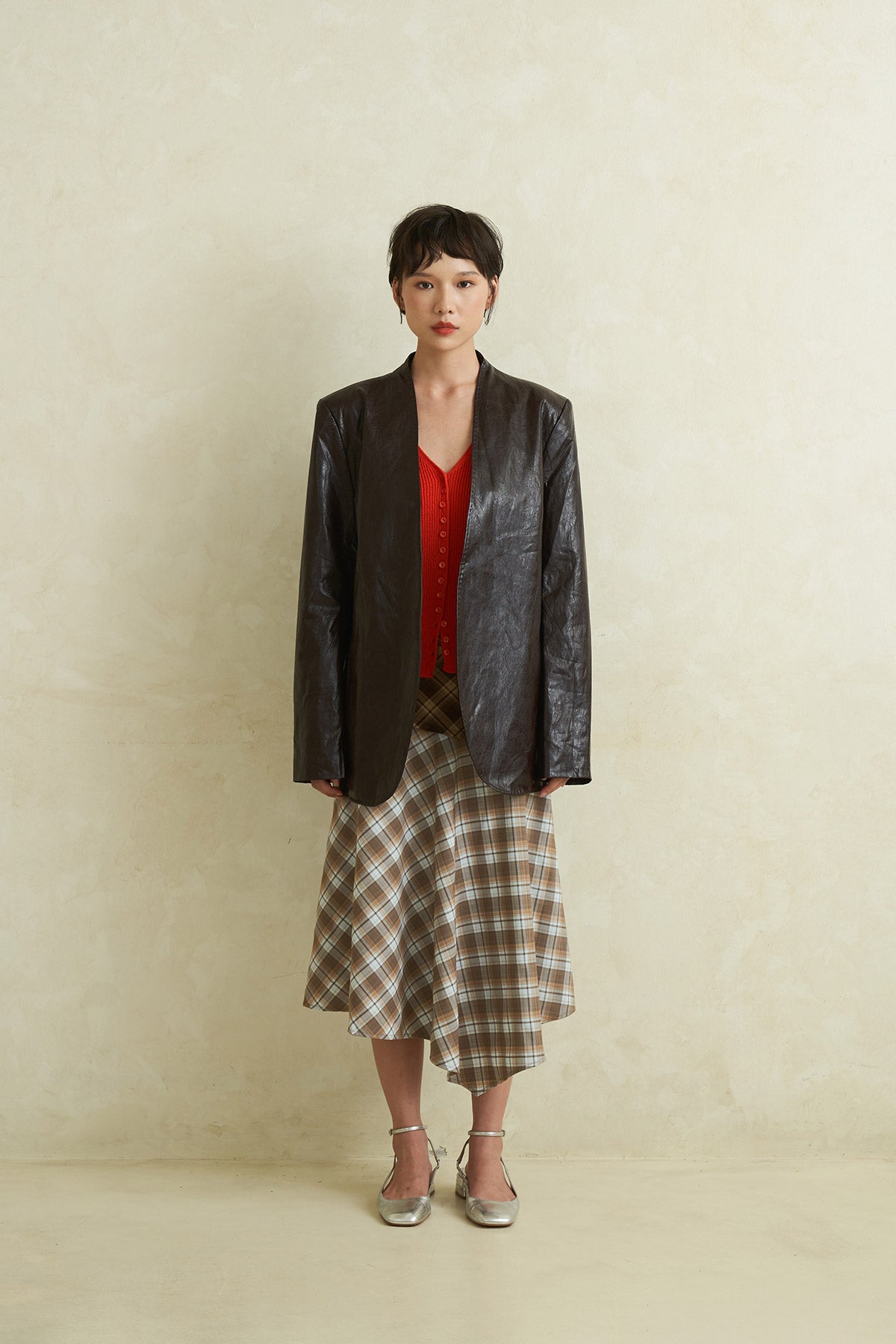 SUNSET LEATHER JACKET BROWN